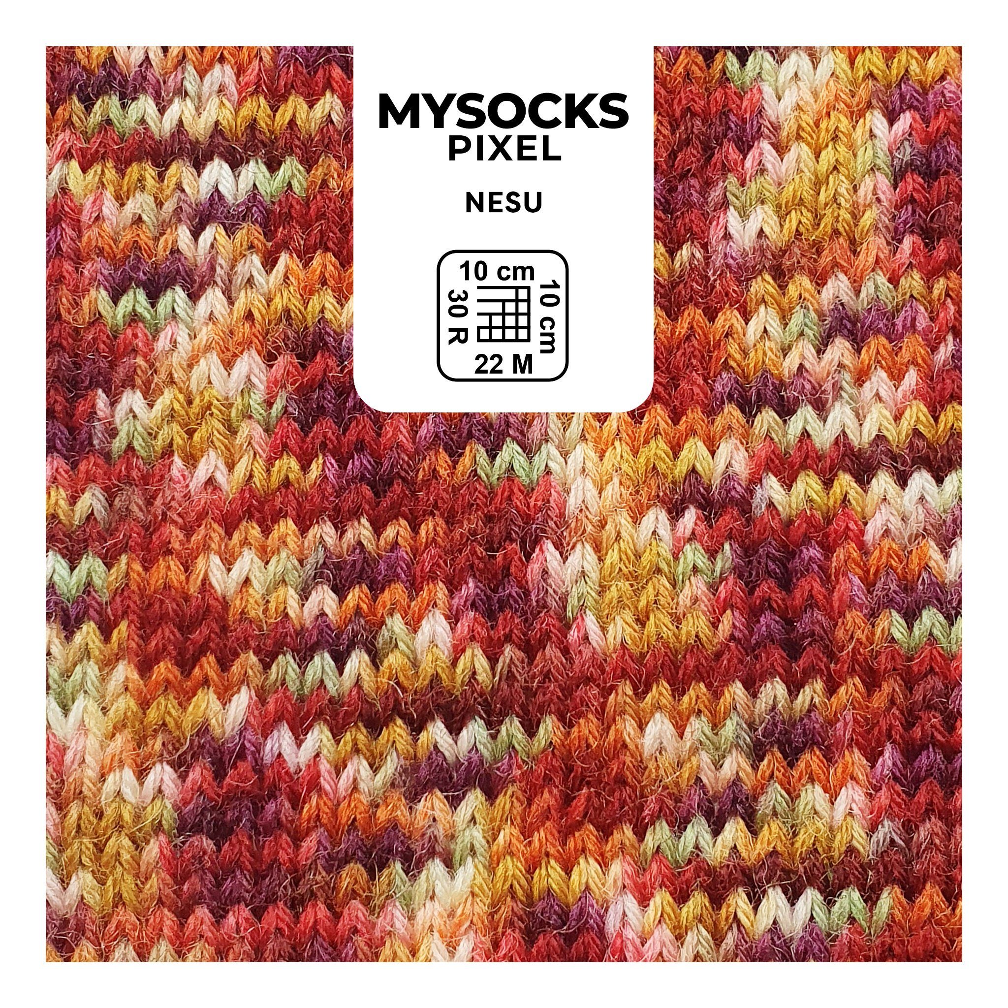 Thumbnail - myboshi mysocks Pixel Sockenwolle, 6-fädig Häkelwolle, 390 m (3-St., mysocks Pixel Sockenwolle), Farbverlauf