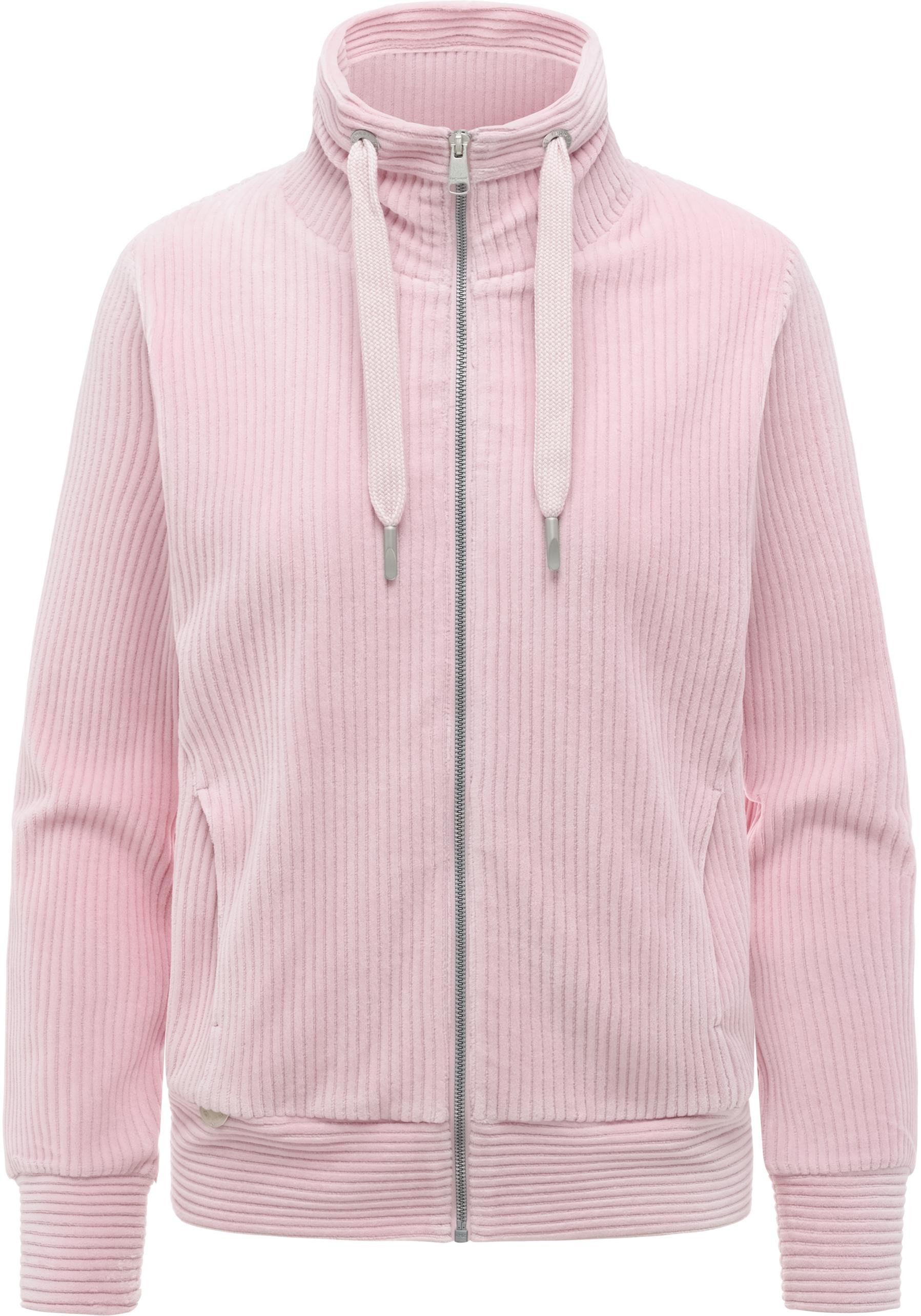 Ragwear Sweatjacke Ronette Cordy Zip-Jacke aus weichem Kord und hohem Kragen