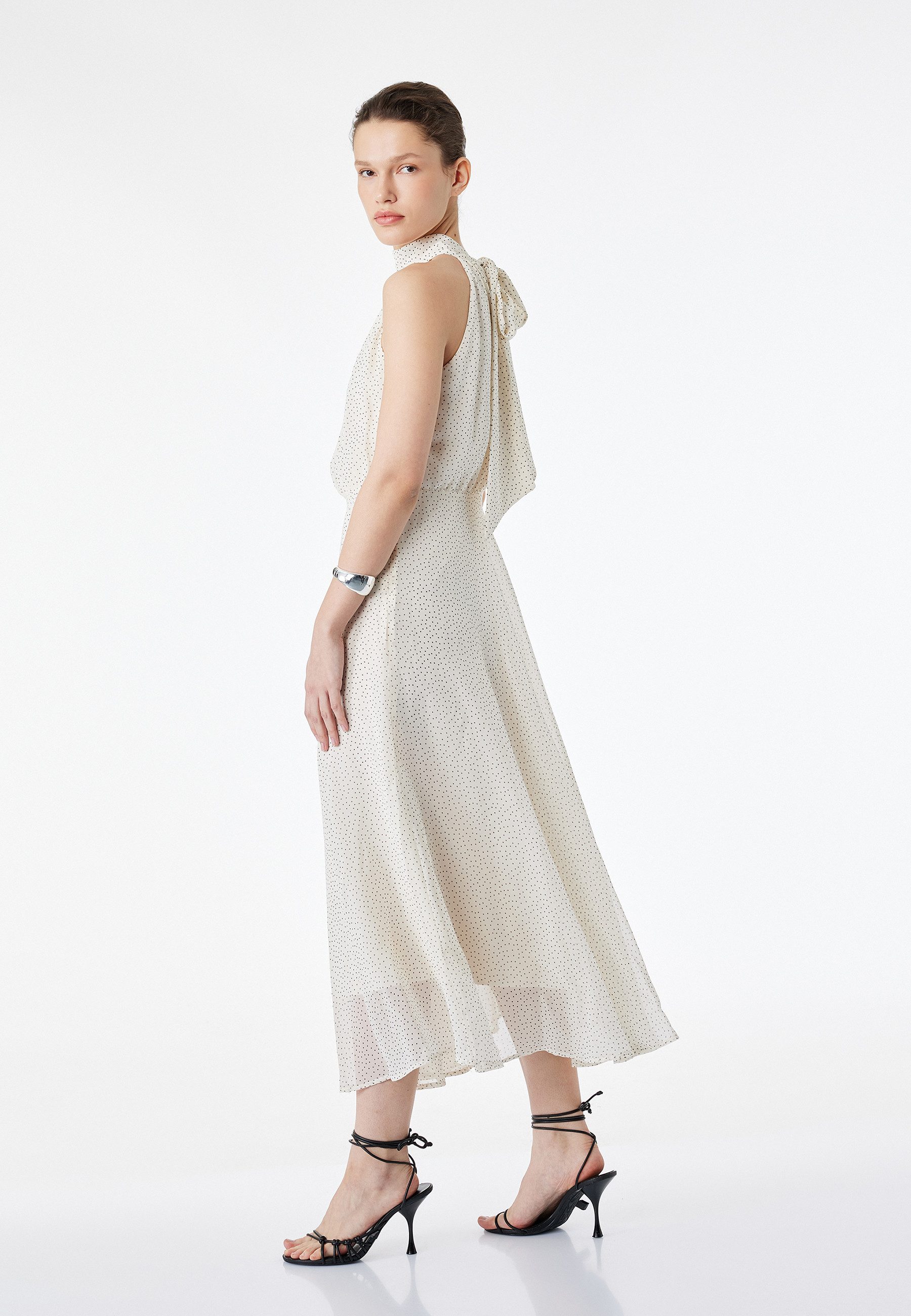Koton Badekleid Mit Bauchgurt Fit & Flare Kleid Midikleid