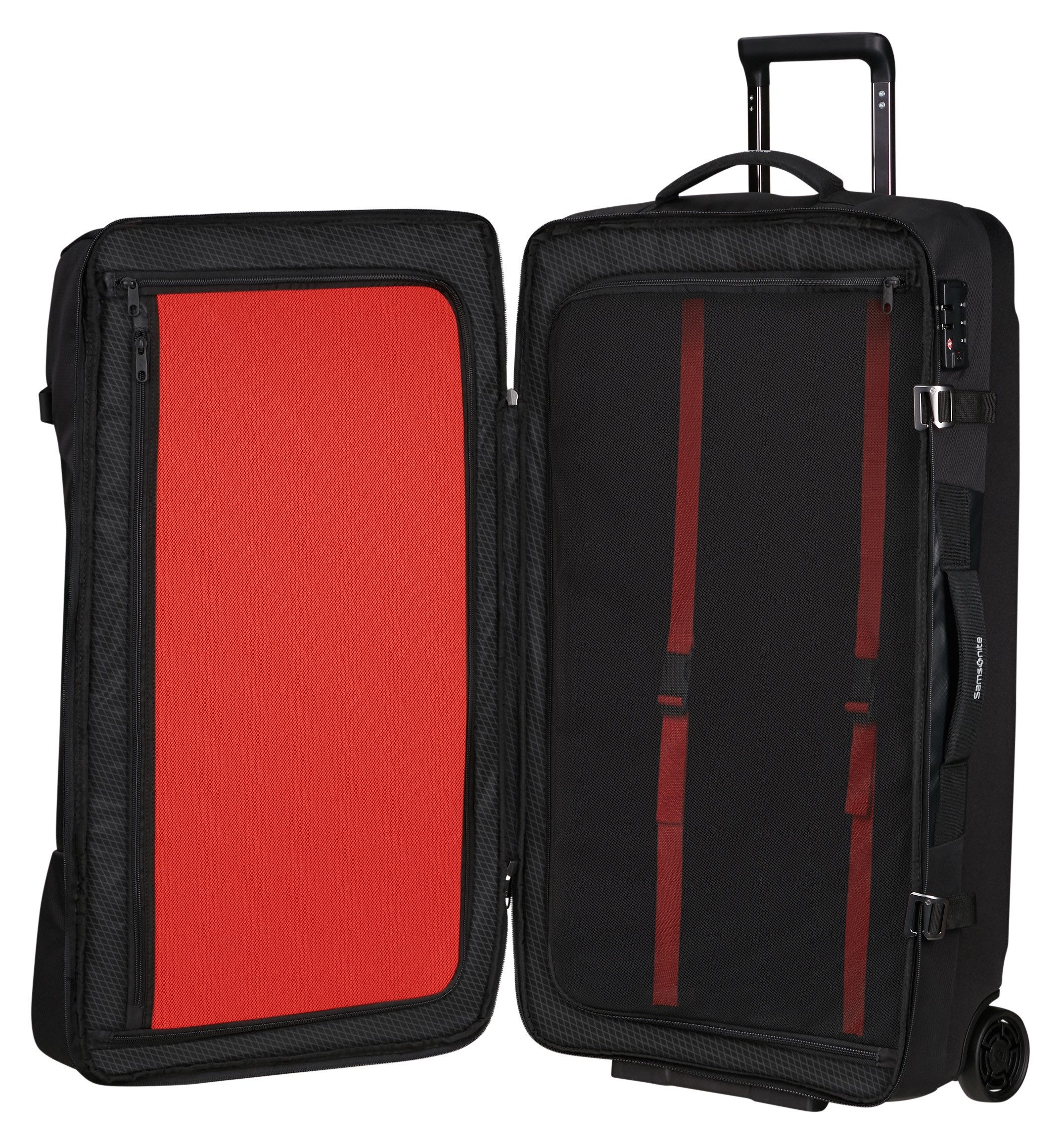 Samsonite Reisetasche ARMOX, 79 cm, Duffle mit Rollen TSA-Schloss Packgurte Trolley-Gestänge