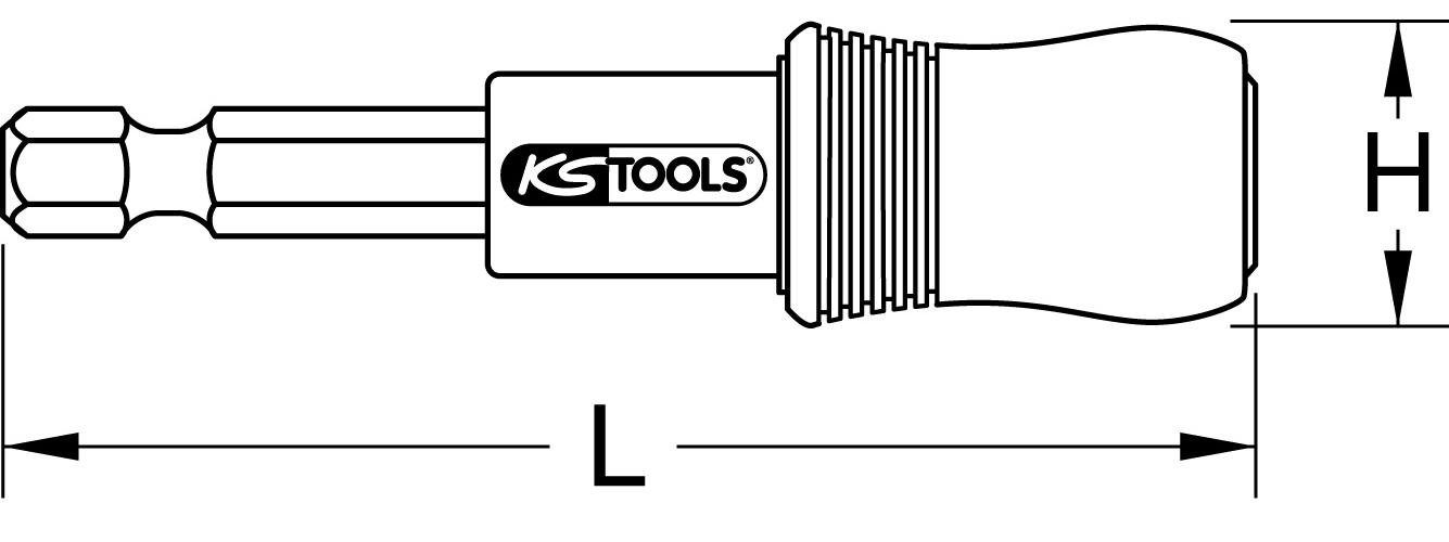KS Tools Ratschenringschlüssel Gelenk mit Magnetischer 1/4" Schnellwechsel-Bithalter