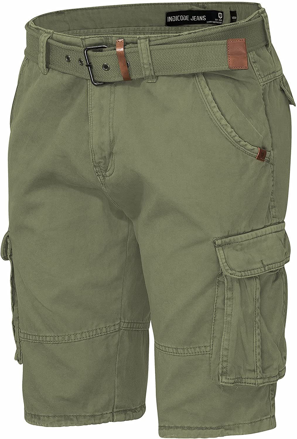 Indicode Cargoshorts Kjeld Herrencargoshorts mit 6 Taschen