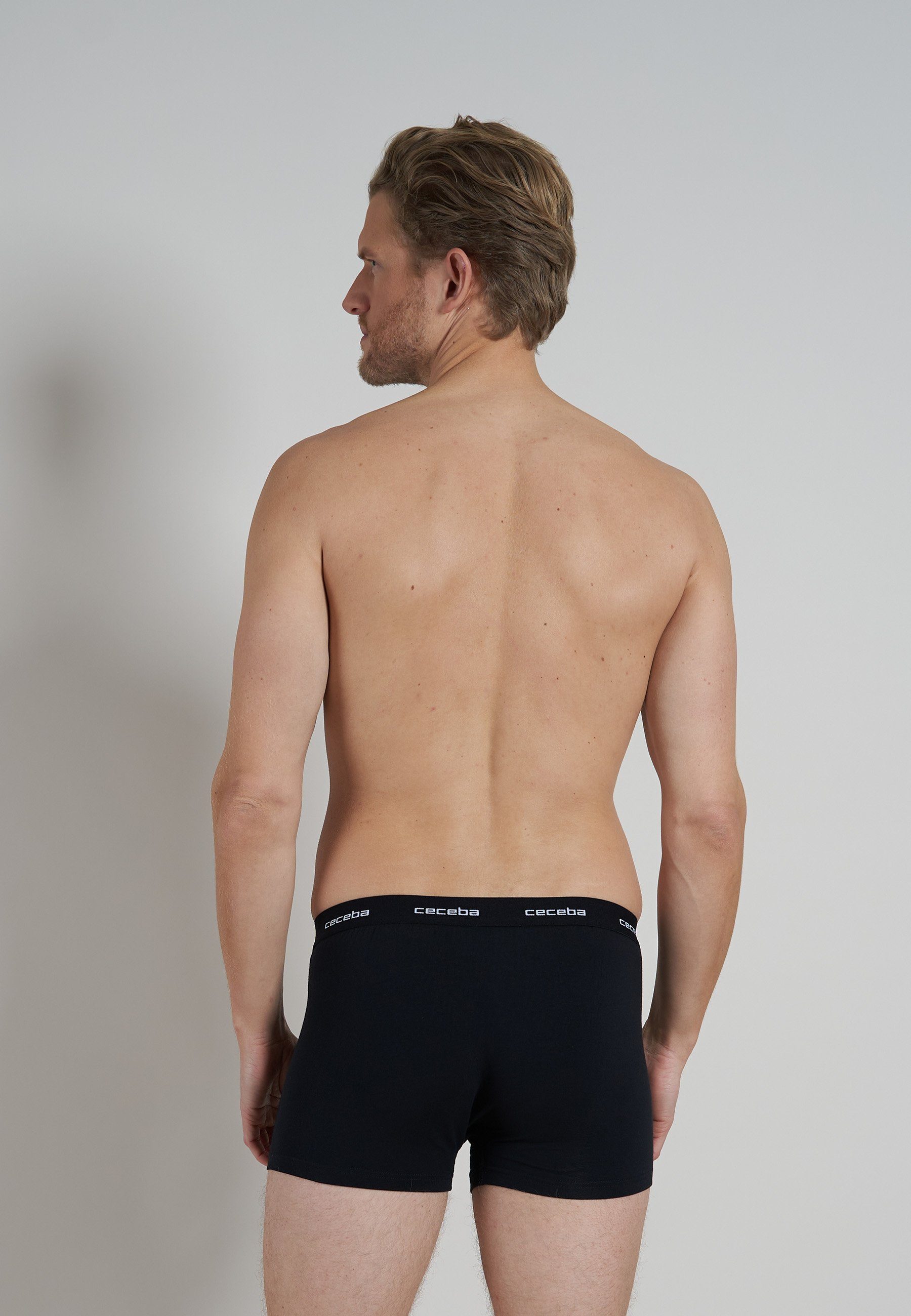 CECEBA Boxershorts CECEBA Herren Pants schwarz uni 6er Pack (6-St)