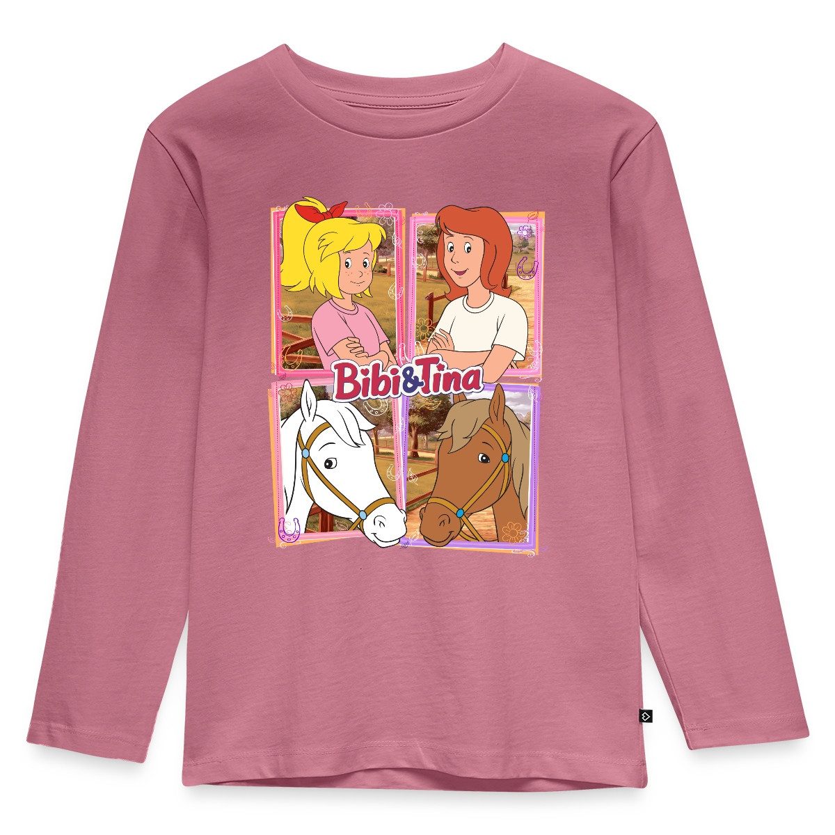 T-Shirt Bibi Und Tina Mit Amadeus Und Sabrina Kachelmotiv Kinder Premium Langa