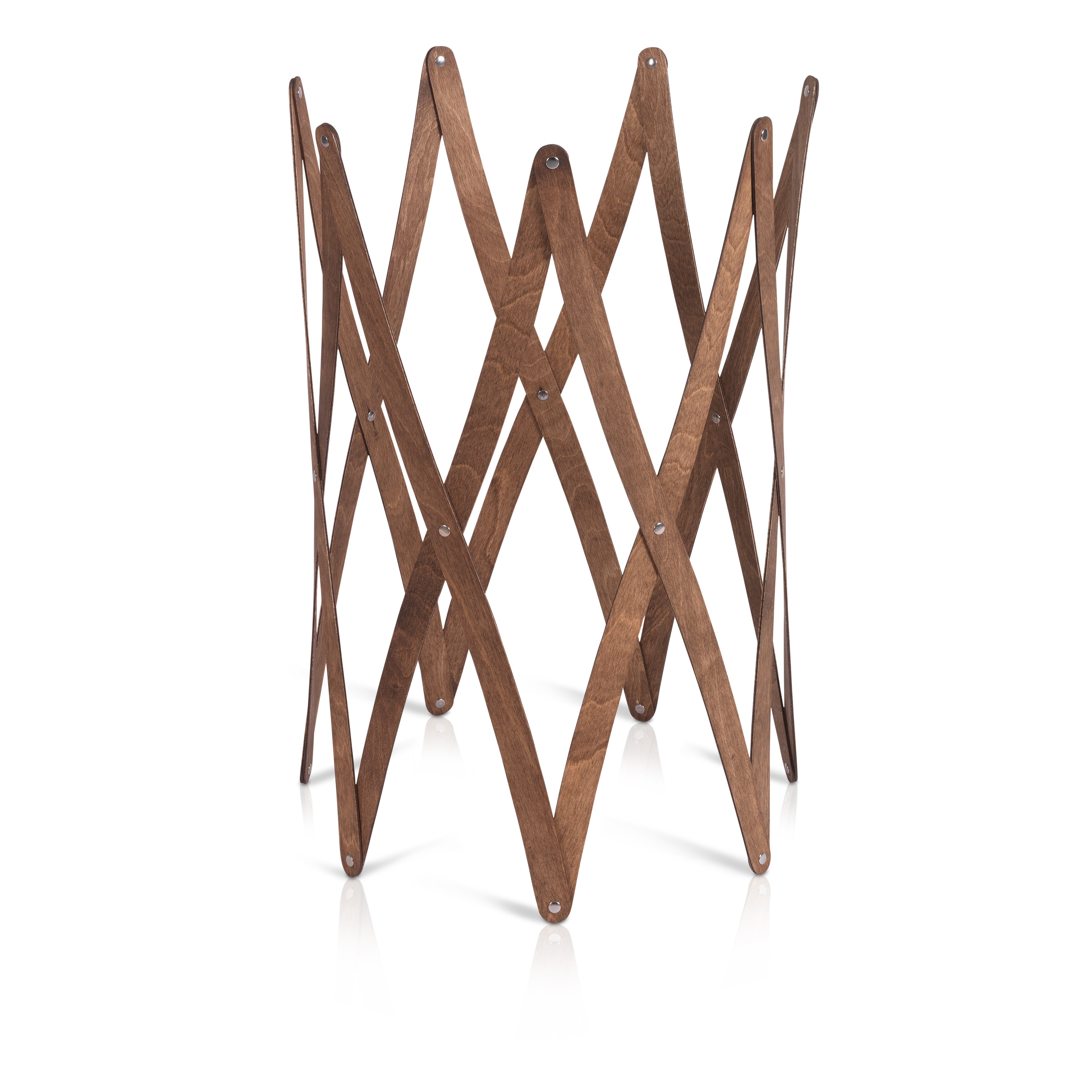 Klein & More Wäschesortierer Gestell für Design Wäschesammler Marie Pi, passt sich Füllvolumen an, Holz