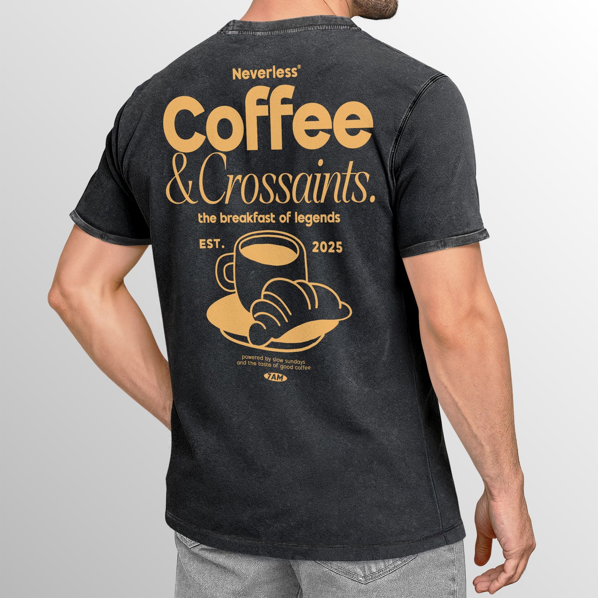 Neverless Print-Shirt Herren Vintage T-Shirt Backprint günstig online kaufen