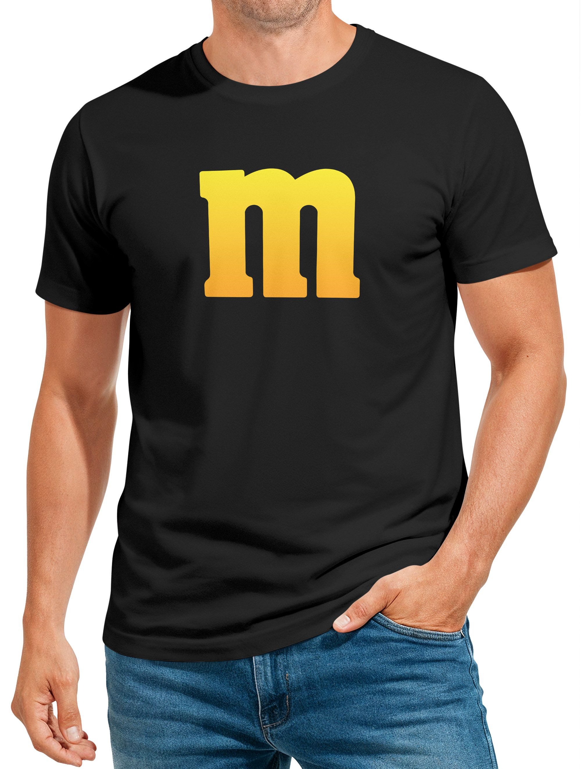 Print-Shirt Herren T-Shirt m Fasching Karneval Gruppen-Kostüm Partner Paar