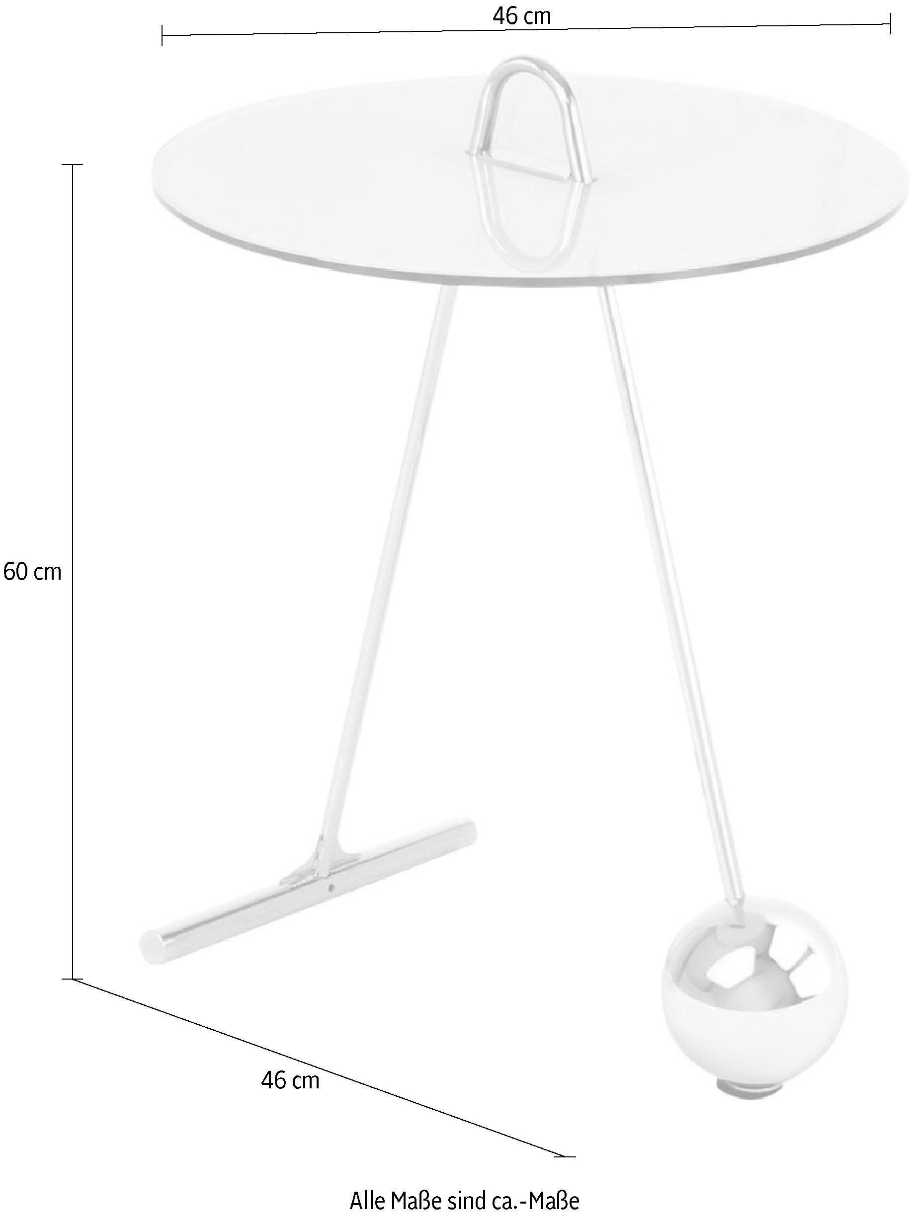 Kayoom Weiß im Pendel-Design, Pendulum / Beistelltisch Gold Marmoroptik, 525, Gestell praktisch tragbar