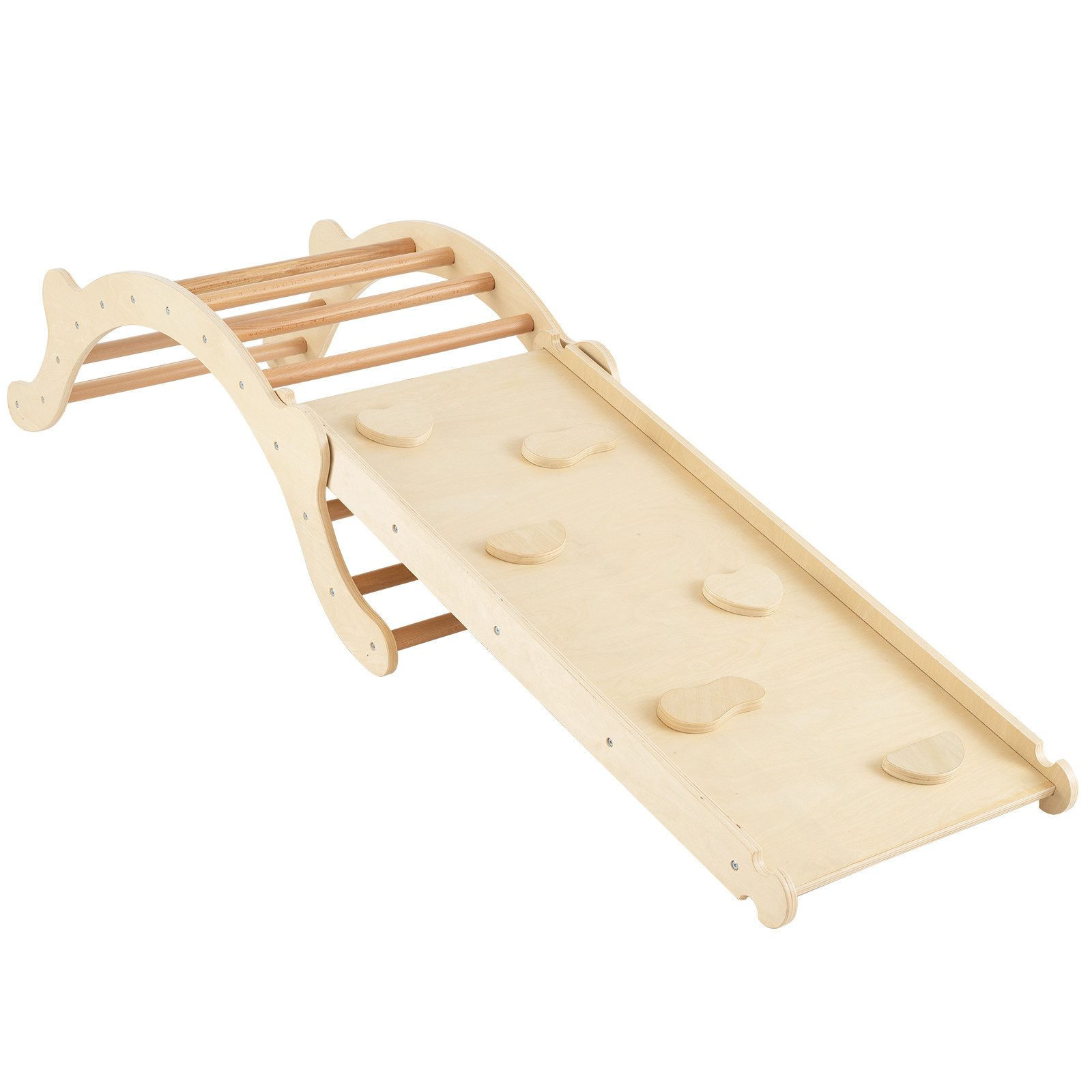 COSTWAY Rutsche 3 in 1 Kletterbogen, mit Rampe