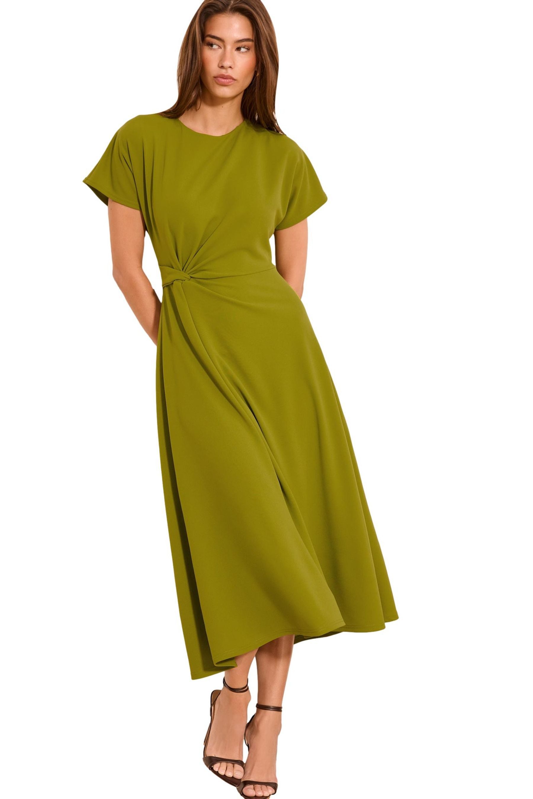 LIPSY Midikleid Lipsy Midikleid mit seitlichem Knoten, Regular (1-tlg)