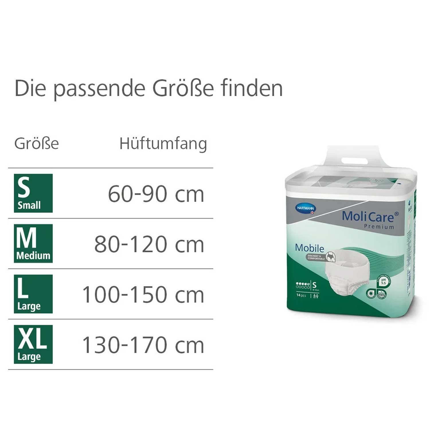 Molicare Inkontinenz-Pants MoliCare Premium Mobile 5 Tropfen XL, 16 x 14 Stück