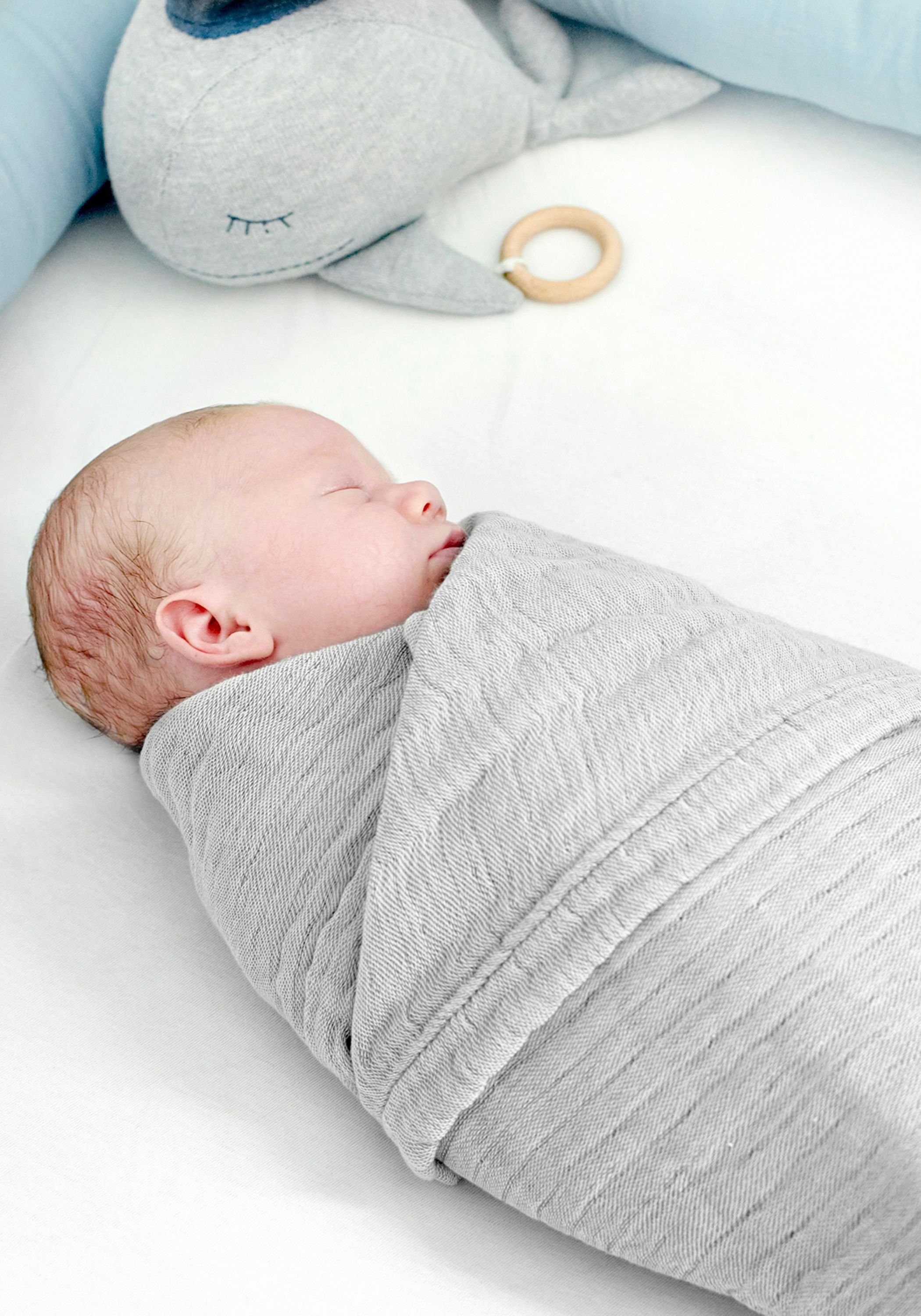 Babydecke, Nordic Pucktuch Hochwertige Mulltuch Company, 100% Coast Grau Musselin Baumwolle 4 Qualität Krabbeldecke Spucktuch Decke in 1 Premium Large Babydecke Baby