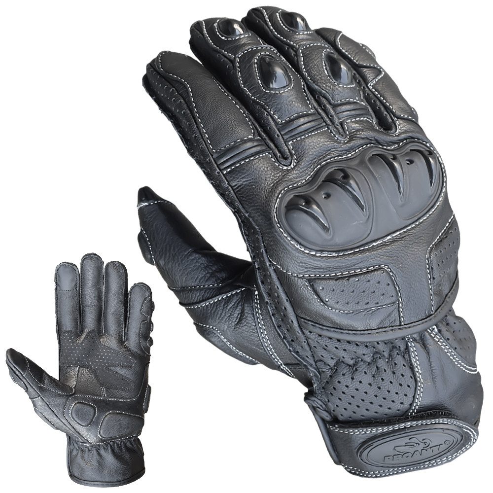 PROANTI Motorradhandschuhe PROANTI Motorradhandschuhe Leder kurz Motorrad Handschuhe Touchscreen