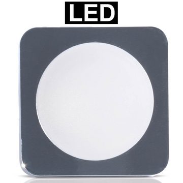 etc-shop LED Einbaustrahler, LED-Leuchtmittel fest verbaut, Warmweiß, 6er Set LED Decken Einbau Leuchte Chrom Spot Strahler Arbeits Zimmer
