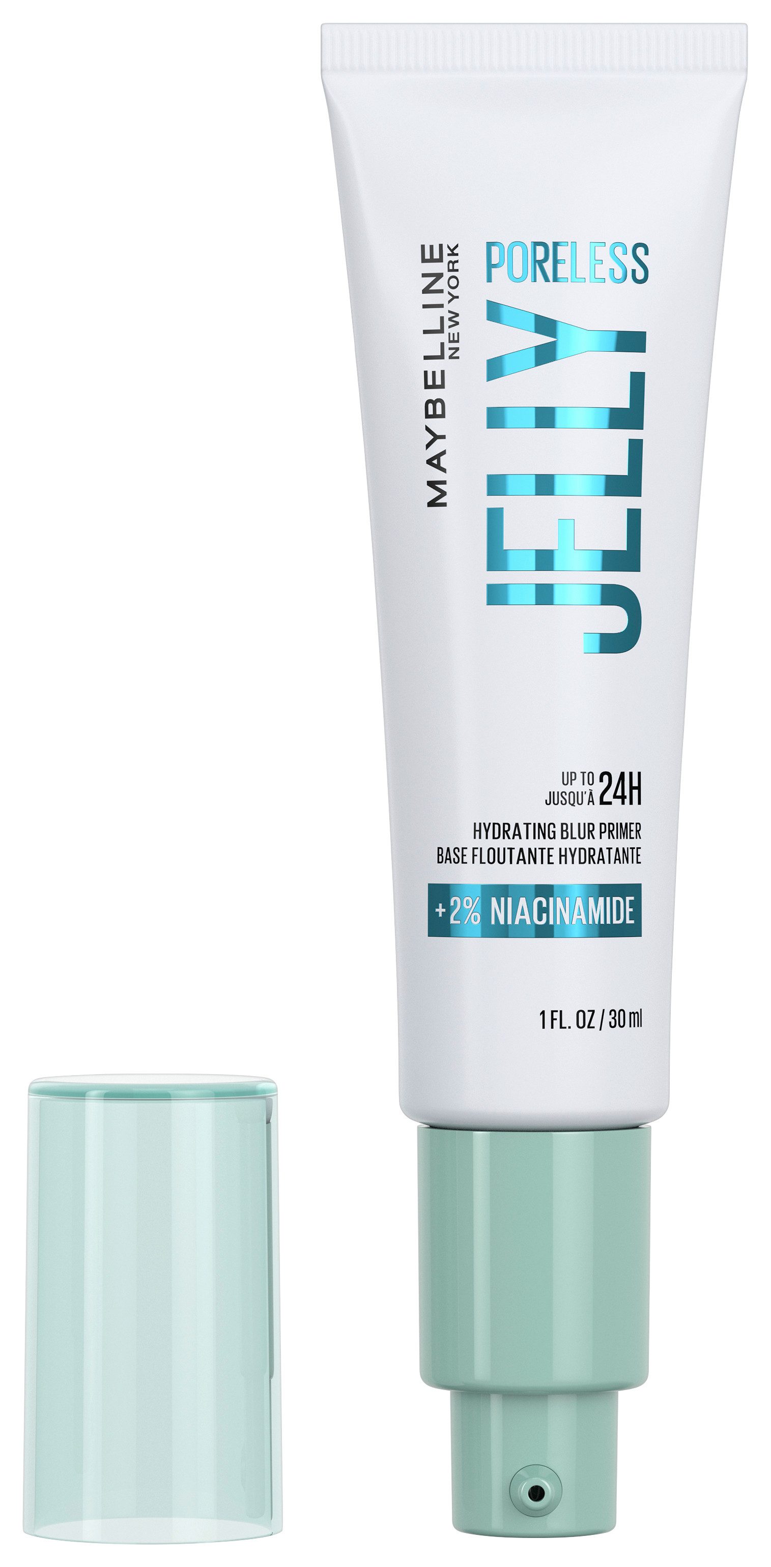 MAYBELLINE NEW YORK Primer Maybelline New York Poreless Jelly Primer, Porenverkleinernd, spendet Feuchtigkeit, klebt und verklumpt nicht.