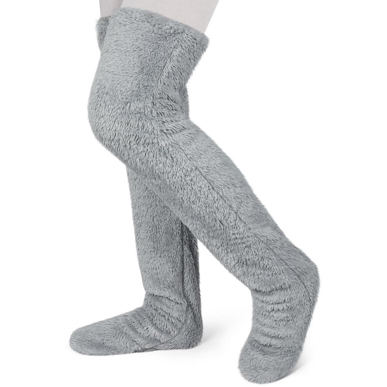 LuxusKollektion Overknees Warme Overknees Socken Plüsch