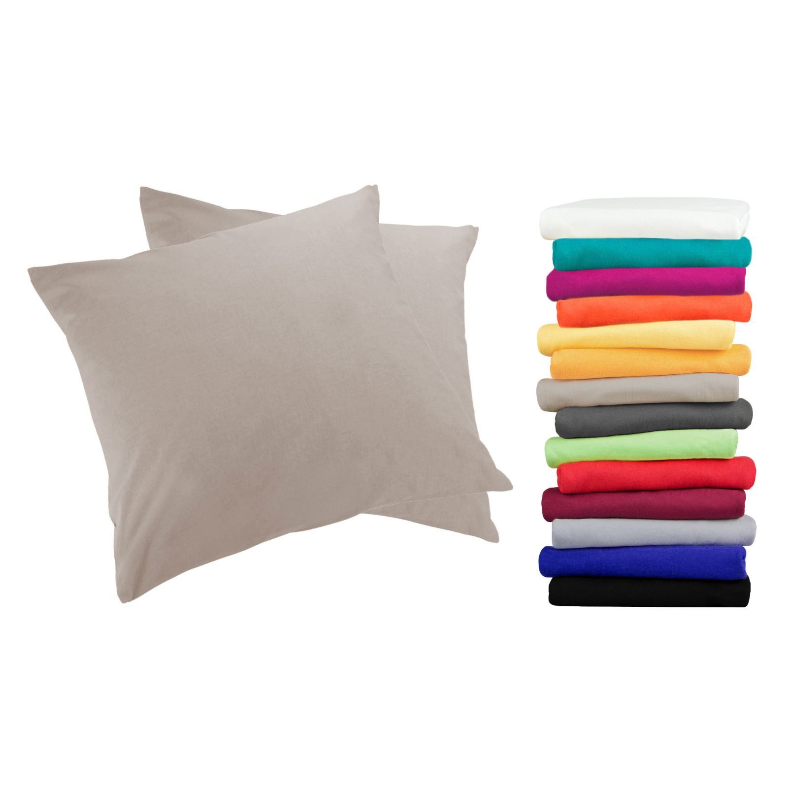 MOON Heimtextilien Kissenbezug / Seitenschläferkissenbezug 2er Pack MOON-Luxury Linon 100% Baumwolle, Linon