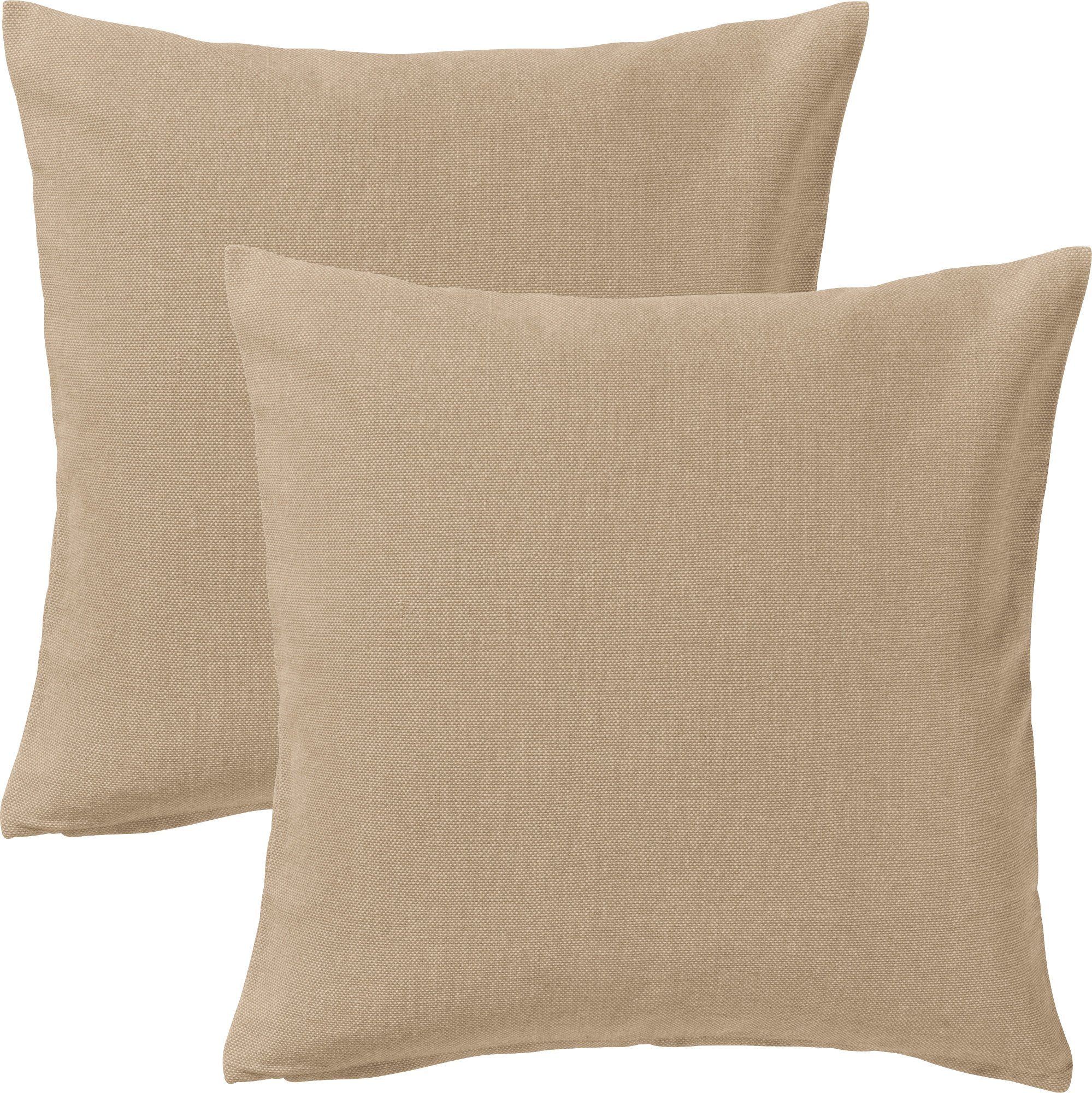 Erwin Müller Kissenbezug Kissenhülle "London" 2er-Pack, Baumwolle Uni