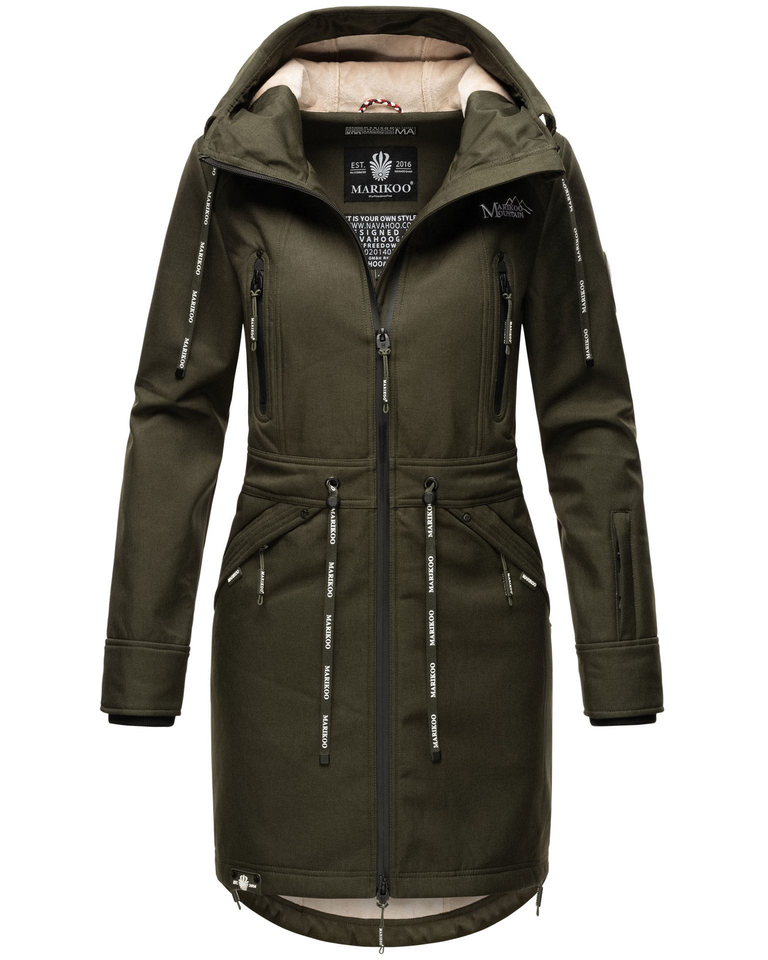 Marikoo Softshelljacke mit warmen Teddyfleece