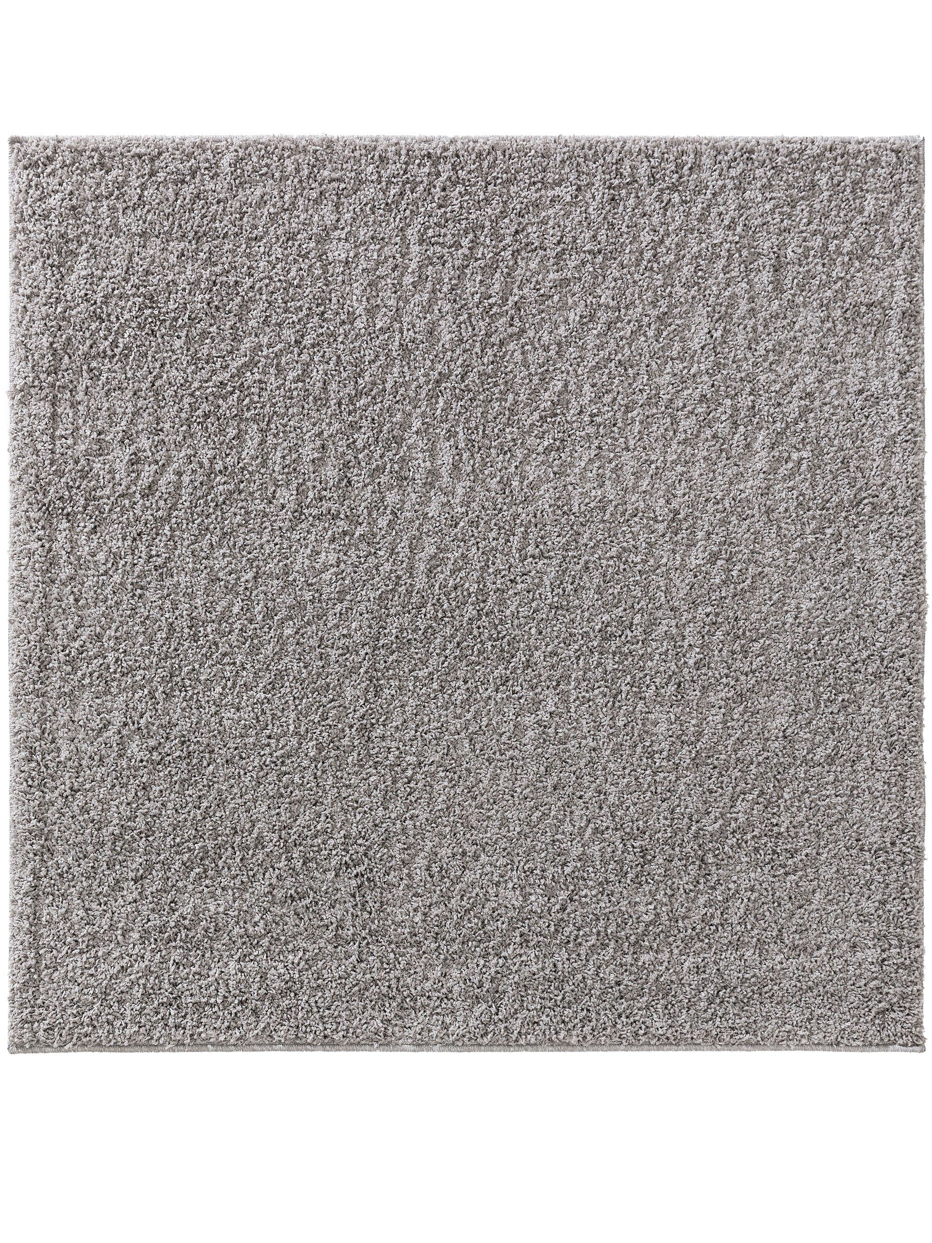Hochflor-Teppich Soho, benuta, quadratisch, Höhe: 31 mm, Kunstfaser, Uni, Contemporary, Wohnzimmer