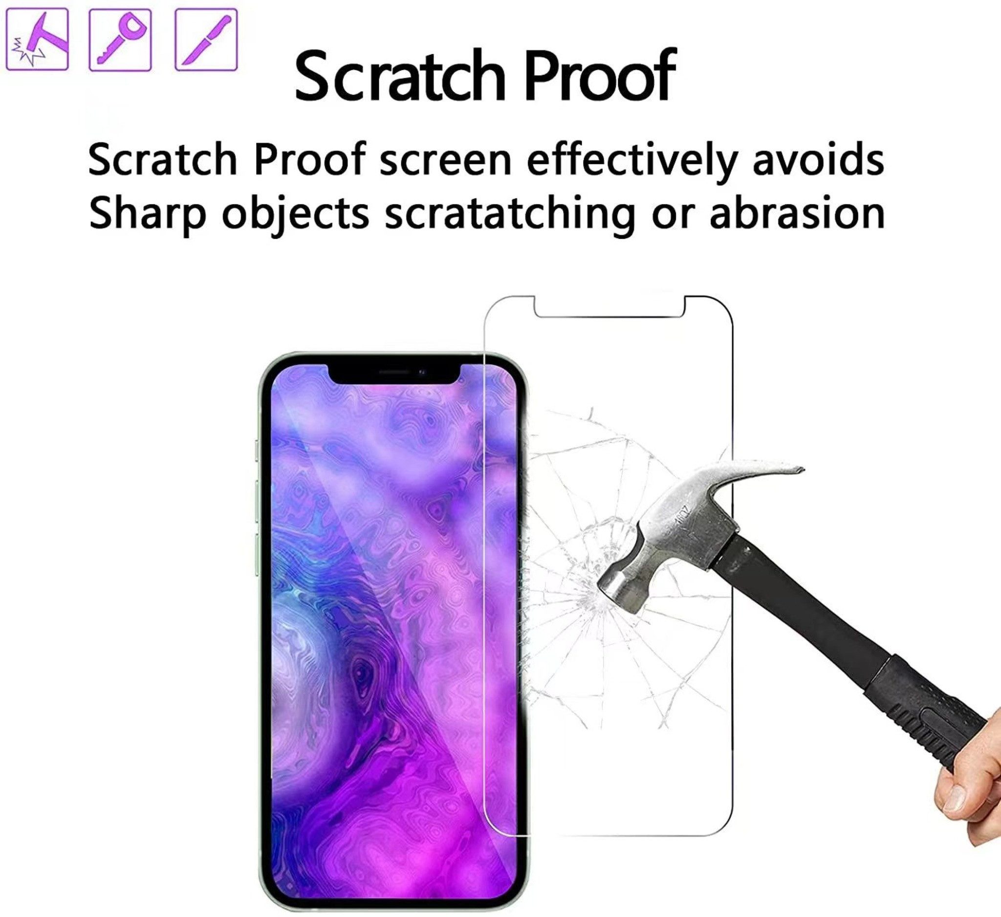 Baker Displayschutzglas 3 Stück Panzerglas Schutzglas für iPhone 15, iPhone 15 Plus, iPhone 15 Pro, iPhone 15 Pro Max, iPhone 16, iPhone 16 Plus, iPhone 16 Pro, – Bild 5 von 5