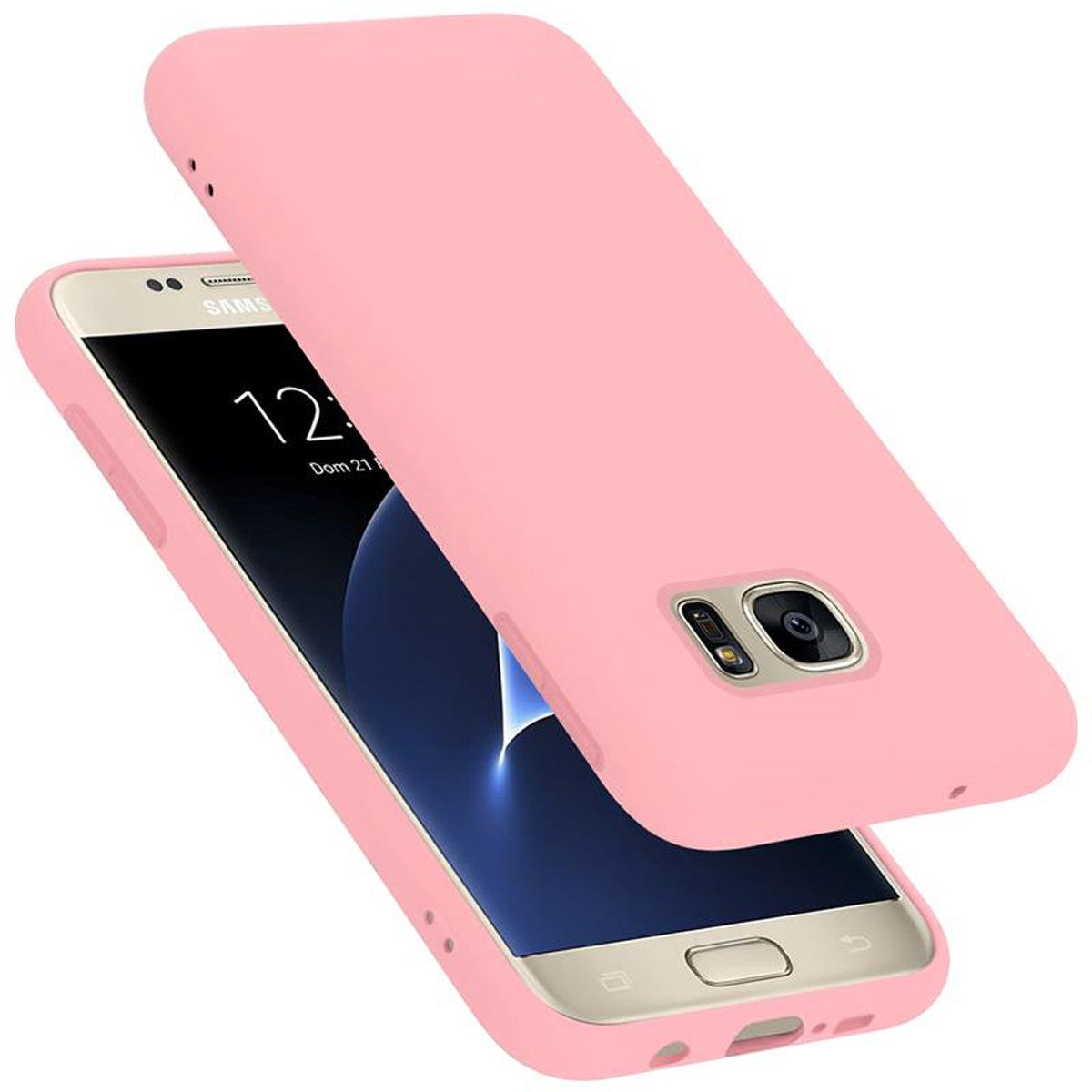 Cadorabo Handyhülle für Samsung Galaxy S7 Hülle Samsung Galaxy S7, Flexible Hülle TPU Silikon Schutzhülle Back Cover Case