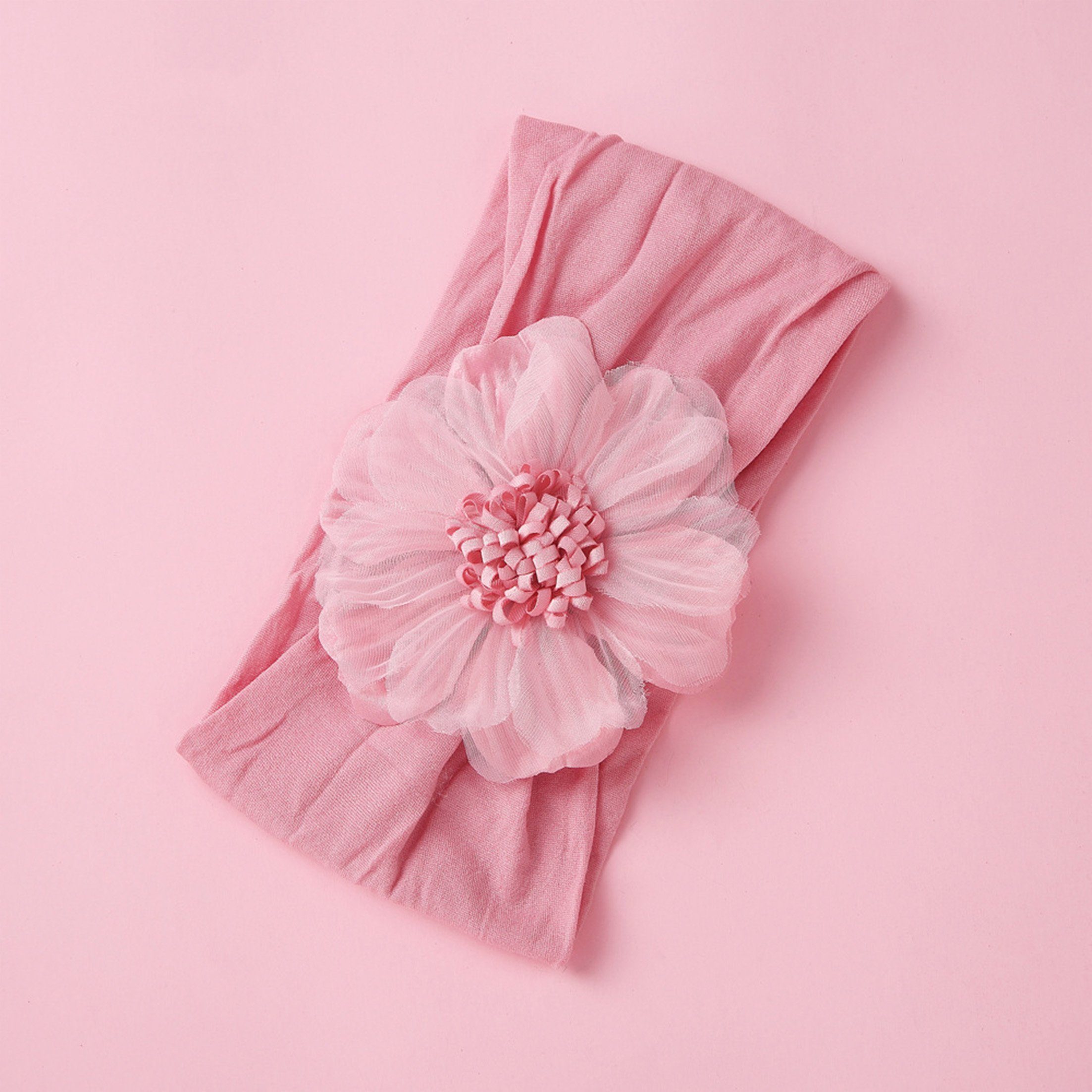 KINSI Diadem Baby Stirnbänder 5 Stück, Sonnenblumen Dekor, 17x8cm, Baby Haarschmuck (5-tlg), Kinderstirnband, Mesh-Nylon-Sonnenblume, Kinderhaarschmuck