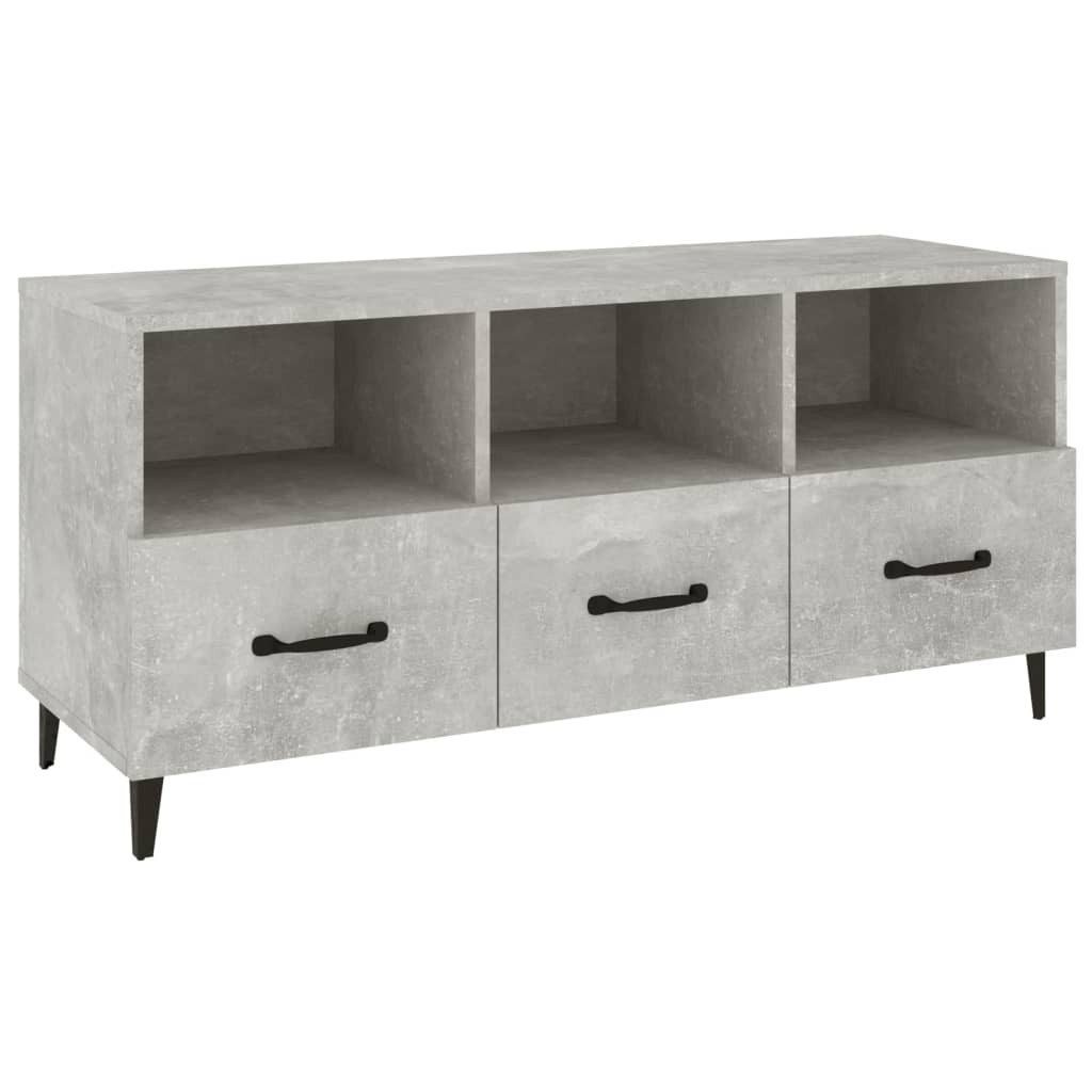 vidaXL TV-Schrank TV-Schrank Betongrau 102x35x50 cm Holzwerkstoff (1-St)