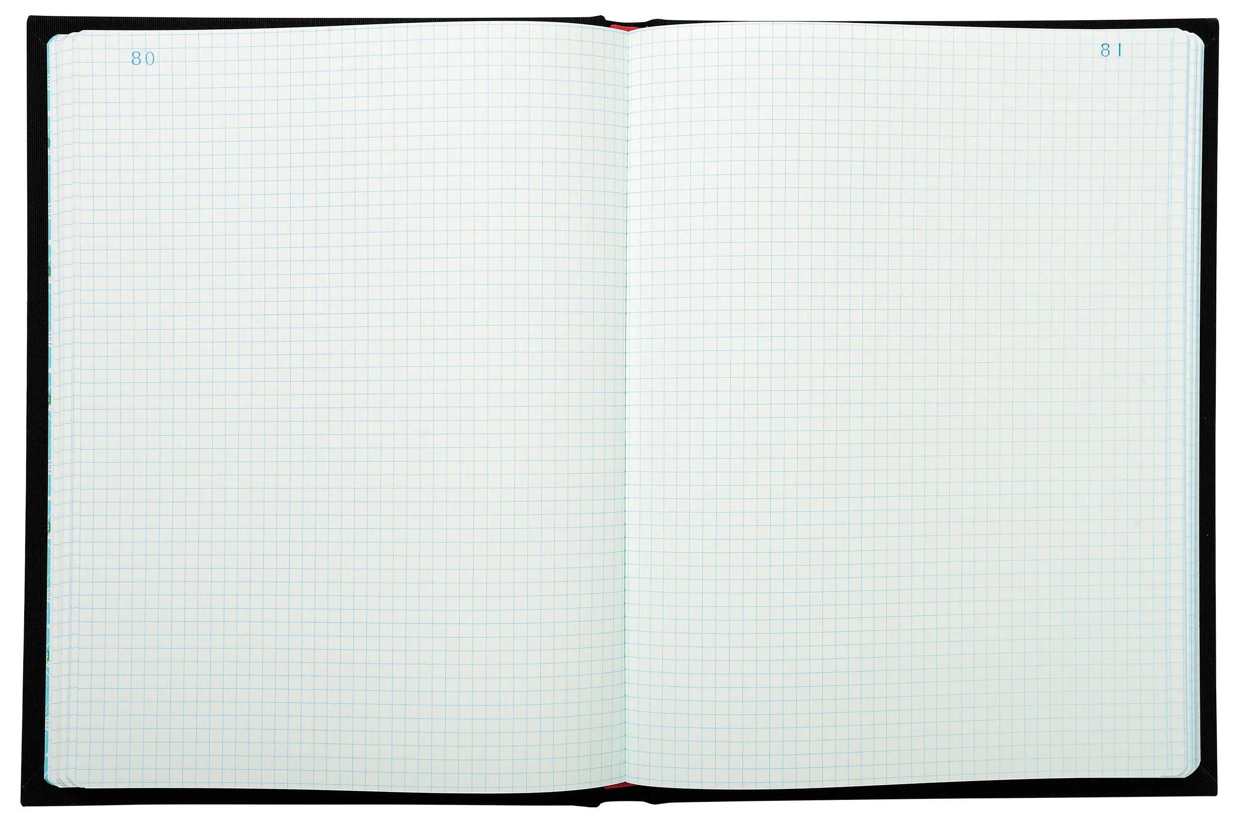 EXACOMPTA Geschäftspapier Kladde + kaschiertem Leineneinband, A4, 150 Blatt, 110g, kariert, 413E, Geschäftsbücher Standard