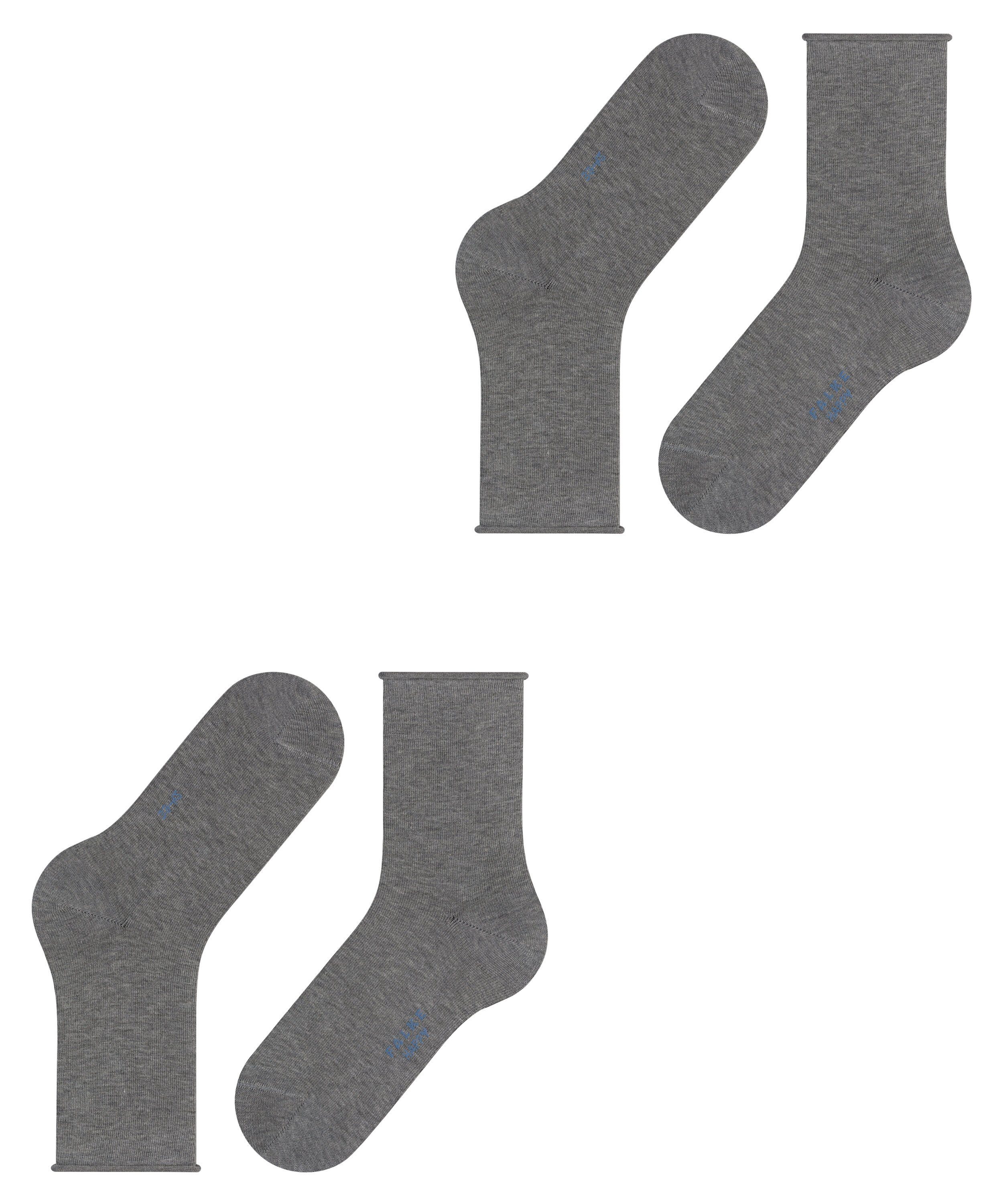 greymel. Socken FALKE (2-Paar) light (3390) Happy 2-Pack