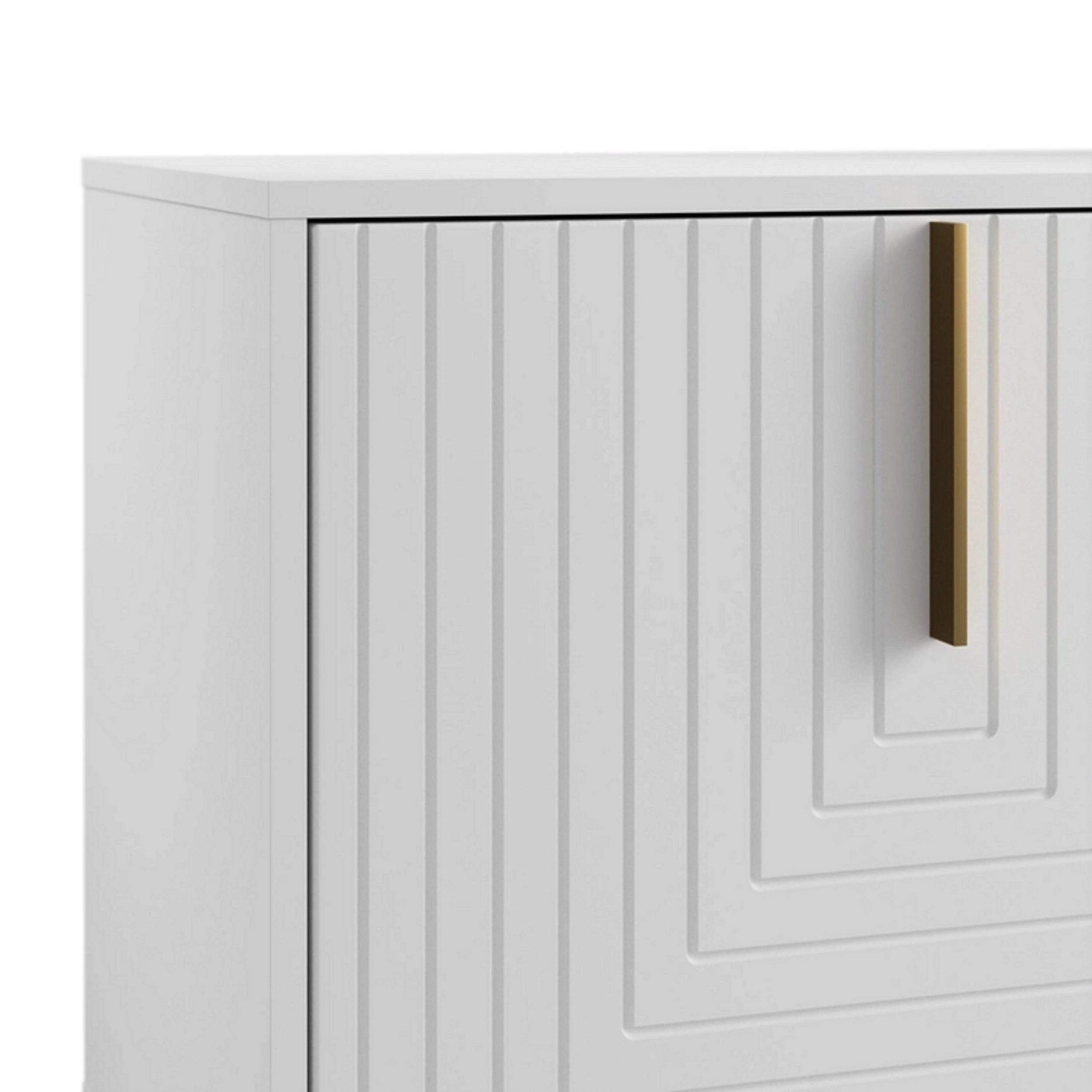 Soft-Close-Funktion mit und dekorative Fräsungen Sideboard Monte-Prado Swema weiß