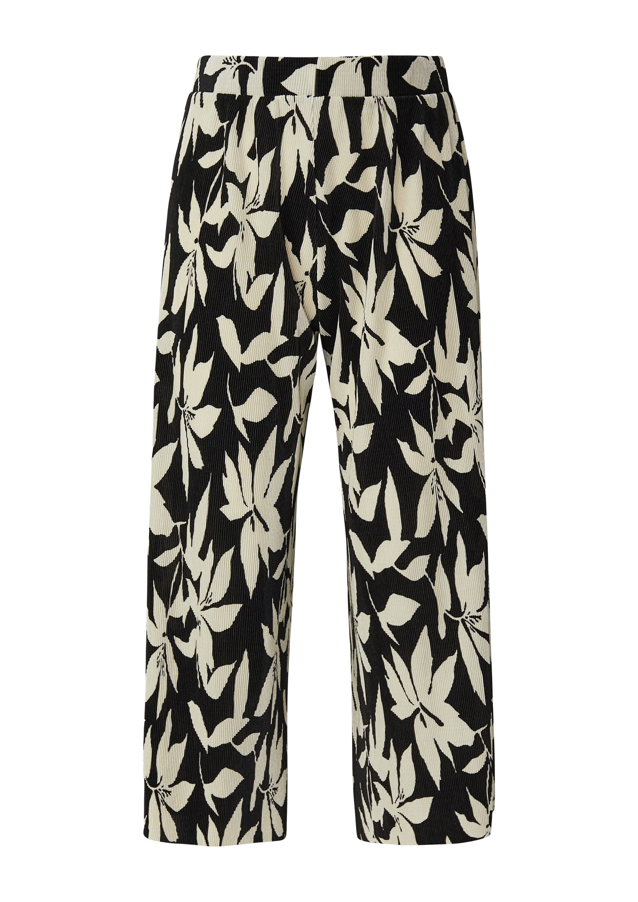 s.Oliver Culotte Hose Plissierte Culotte mit All-over-Print