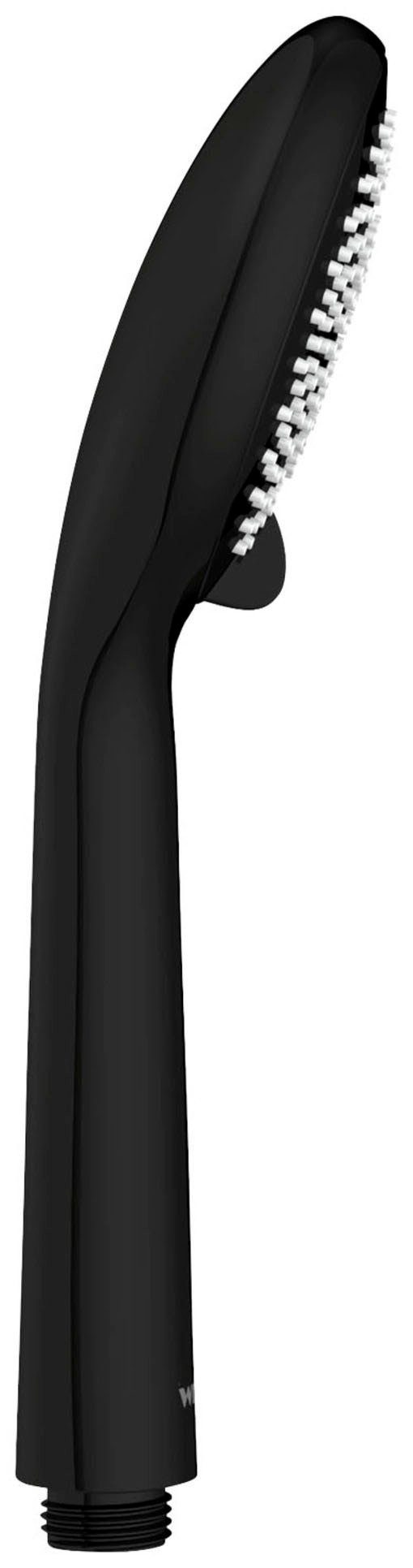 WENKO Handbrause Watersaving, Schwarz matt, Ø 9,5 cm