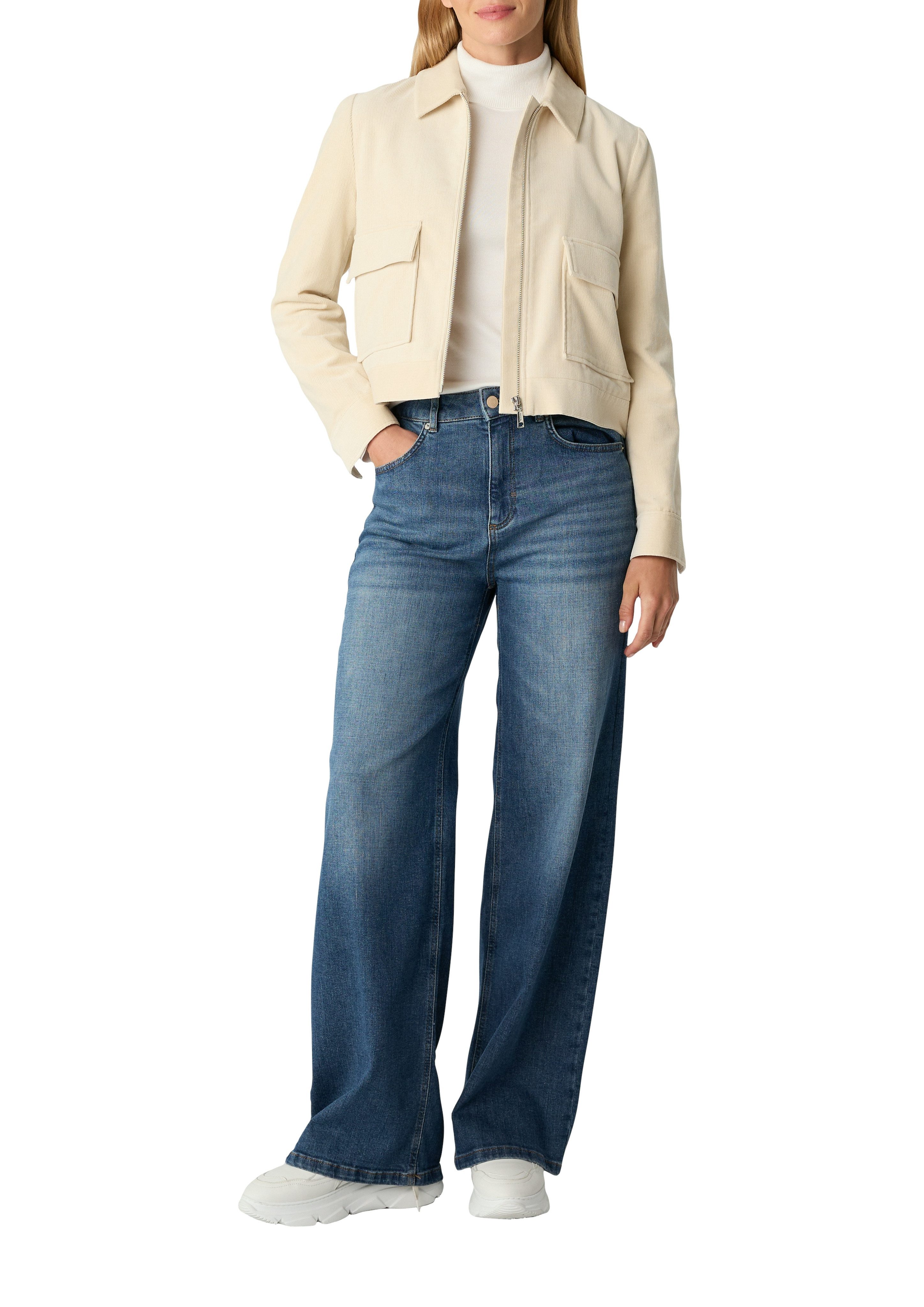 comma Strickpullover mit Ärmelschlitzen günstig online kaufen