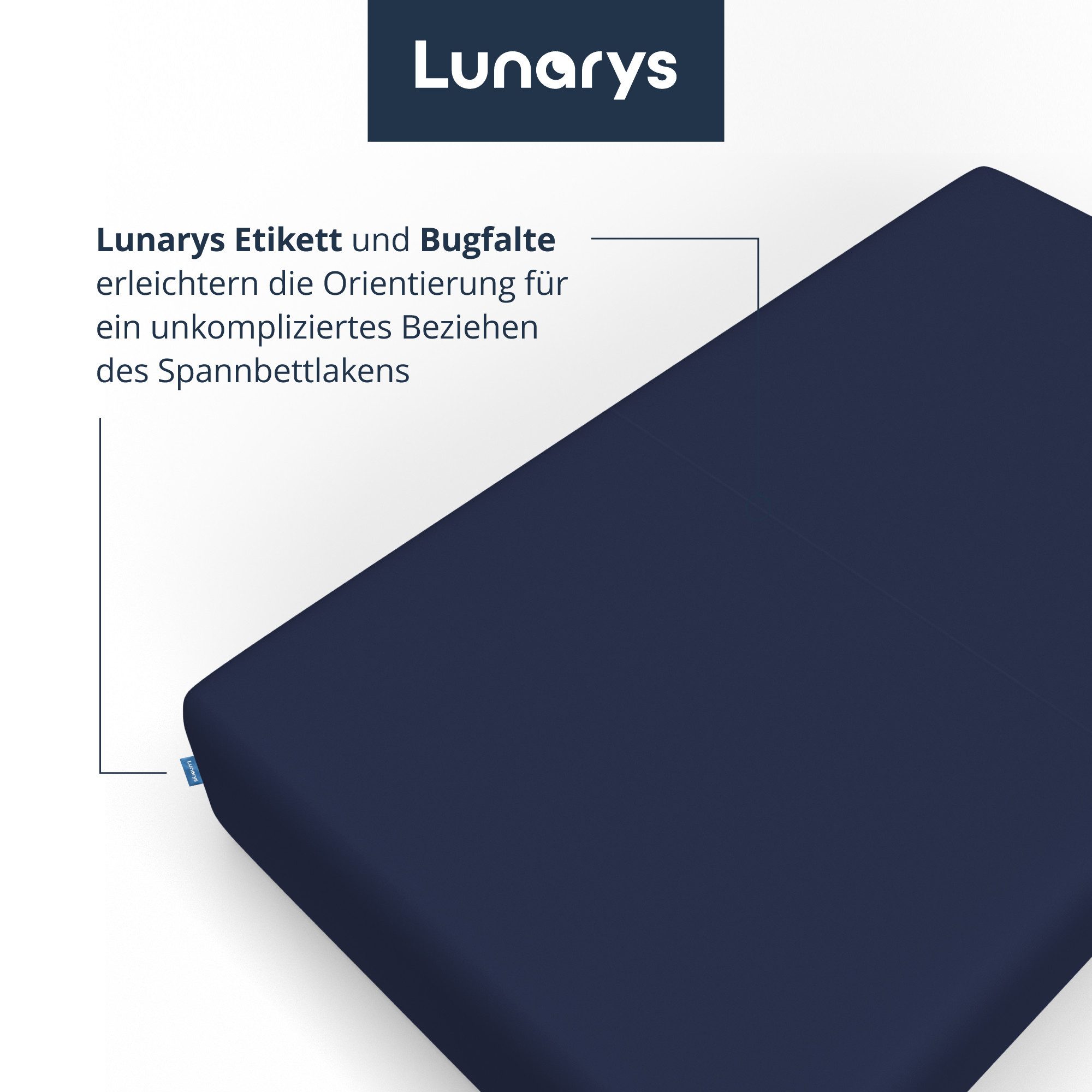 Lunarys Spannbettlaken SleepRoyal, Jersey-Elasthan, Gummizug: rundum, (1 Stück), 90x200 cm, 250 g/m², extrem hochwertig, für Wasserbett – Bild 5 von 5