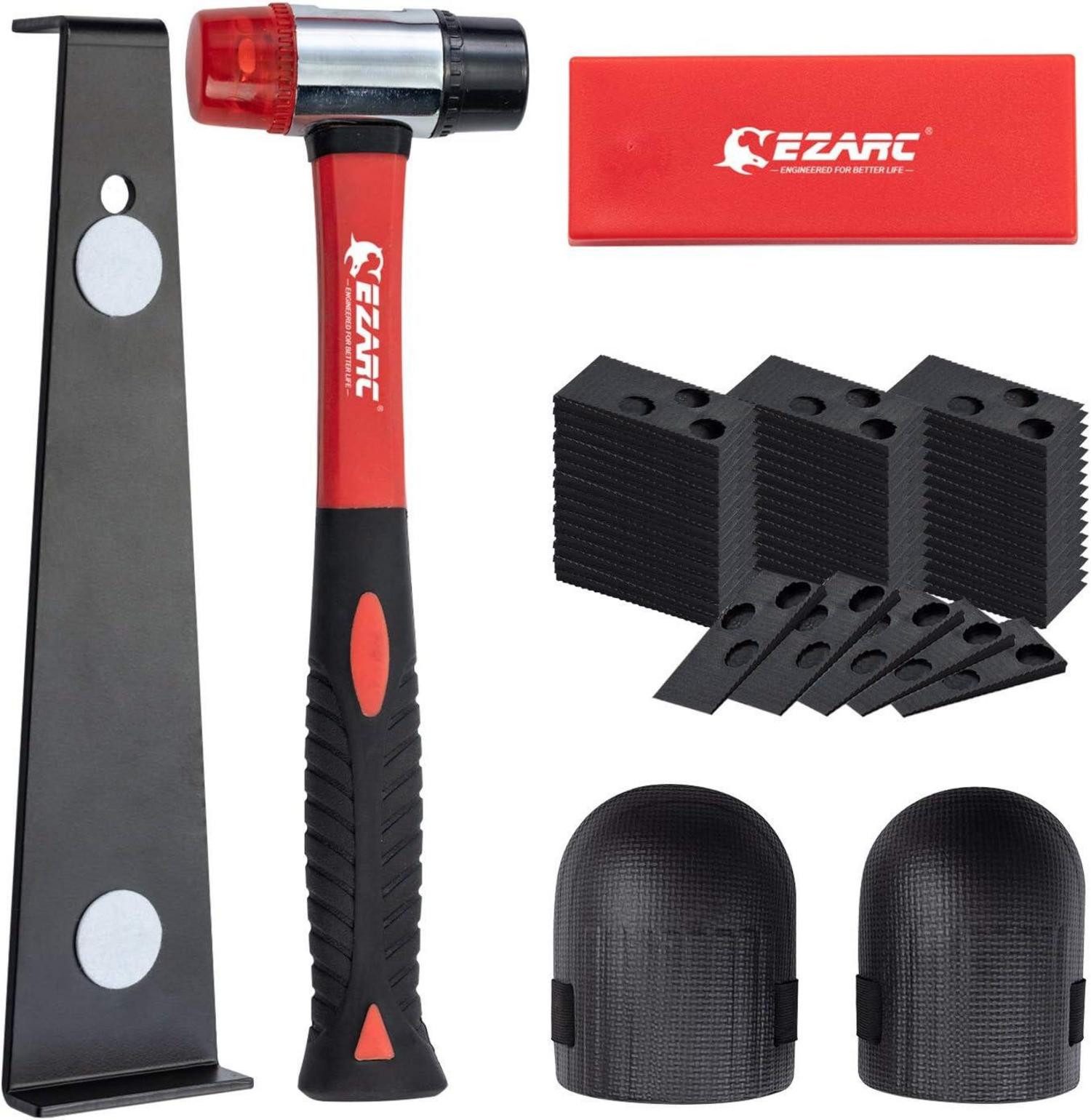 Multitool Vinyl Verlegeset mit Schlagteil, Zugeisen, Hammer - Inkl. 60