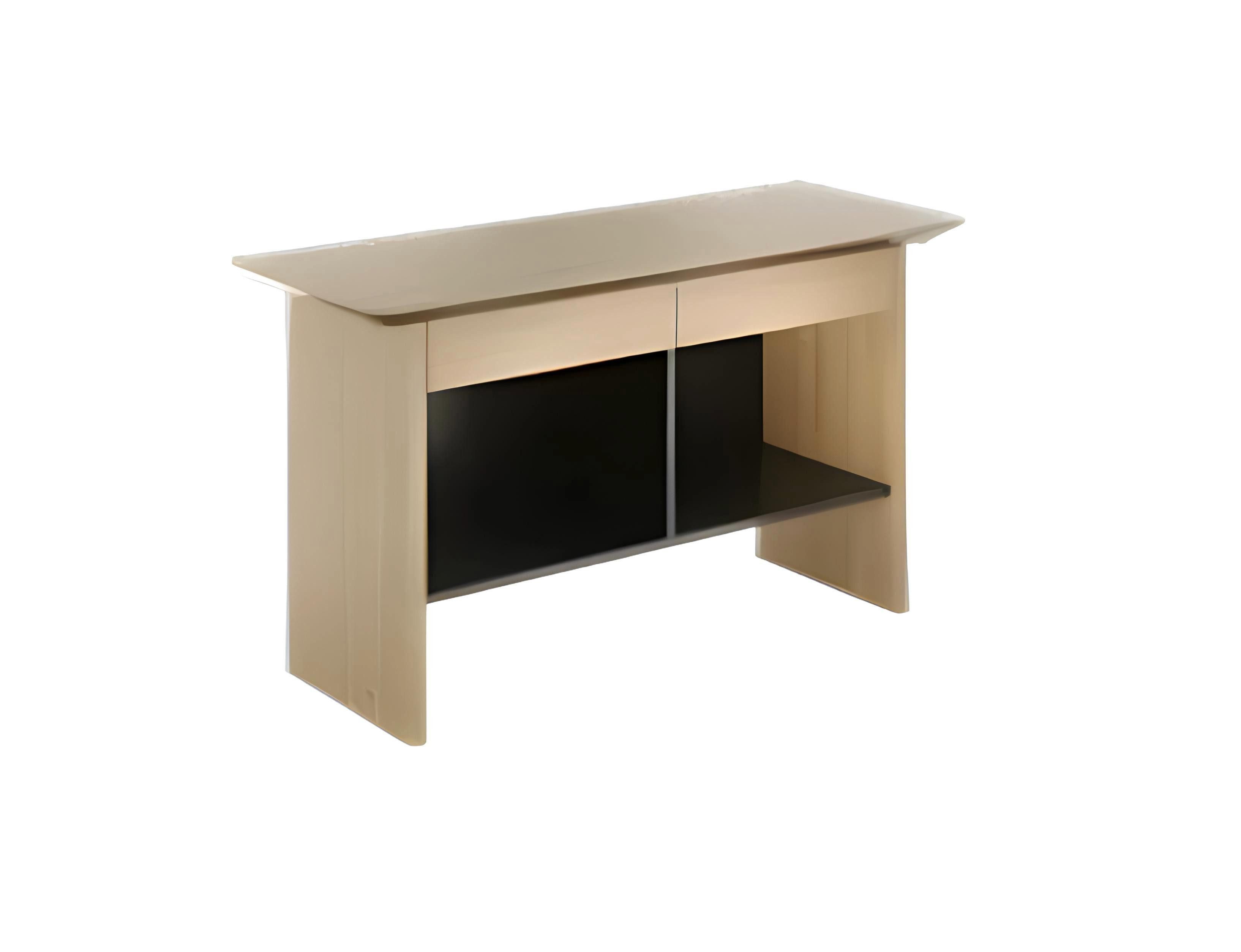 JVmoebel Computertisch Moderner Arbeitstisch in Schwarz und Braun aus Holz (1-St., Computertisch), Made in Europa