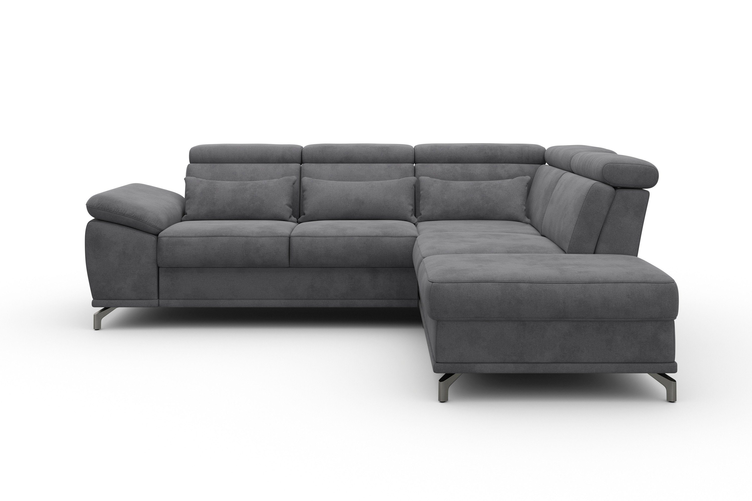 sit&more Ecksofa "Cabrio L-Form, B: 274 cm, mit Sitztiefen-, Arm- & Kopftei günstig online kaufen