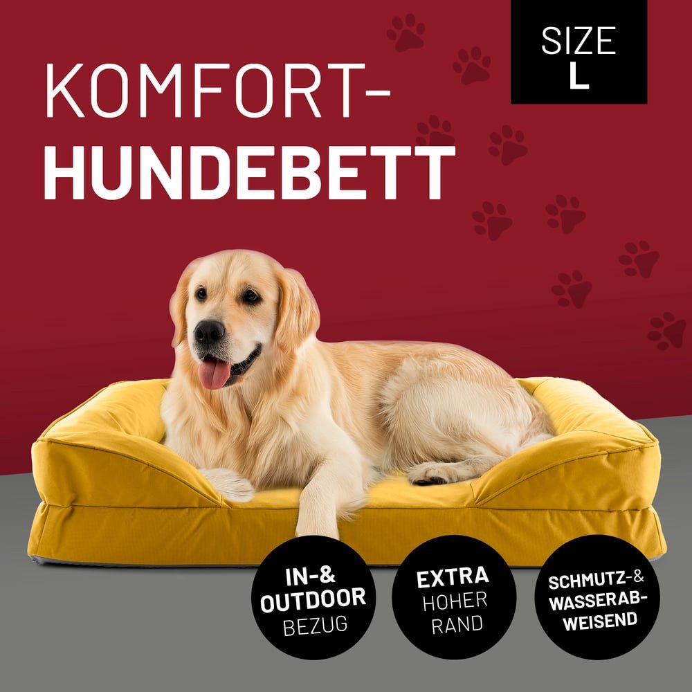 Lumaland Hundebett LUMALAND Komfort-Hundebett aus der LUMALAND Outdoor-Kollektion, LUMALAND Komfort-Hundebett aus der LUMALAND Outdoor-Kollektion
