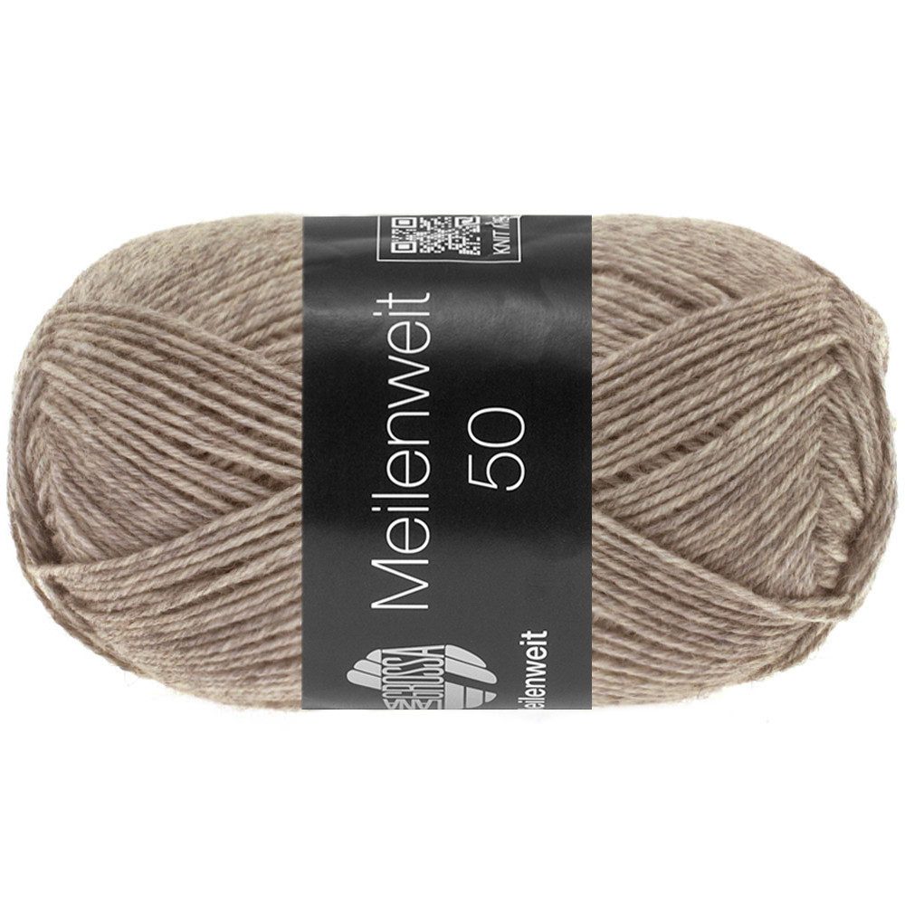 LANA GROSSA MEILENWEIT 50 g UNI 4-fach Sockenwolle Häkelwolle, 210 m (Klassisches 4-fach Sockengarn für Lieblingsprojekte, 210 m Lauflänge für feine und kreative Strickideen), 50 g