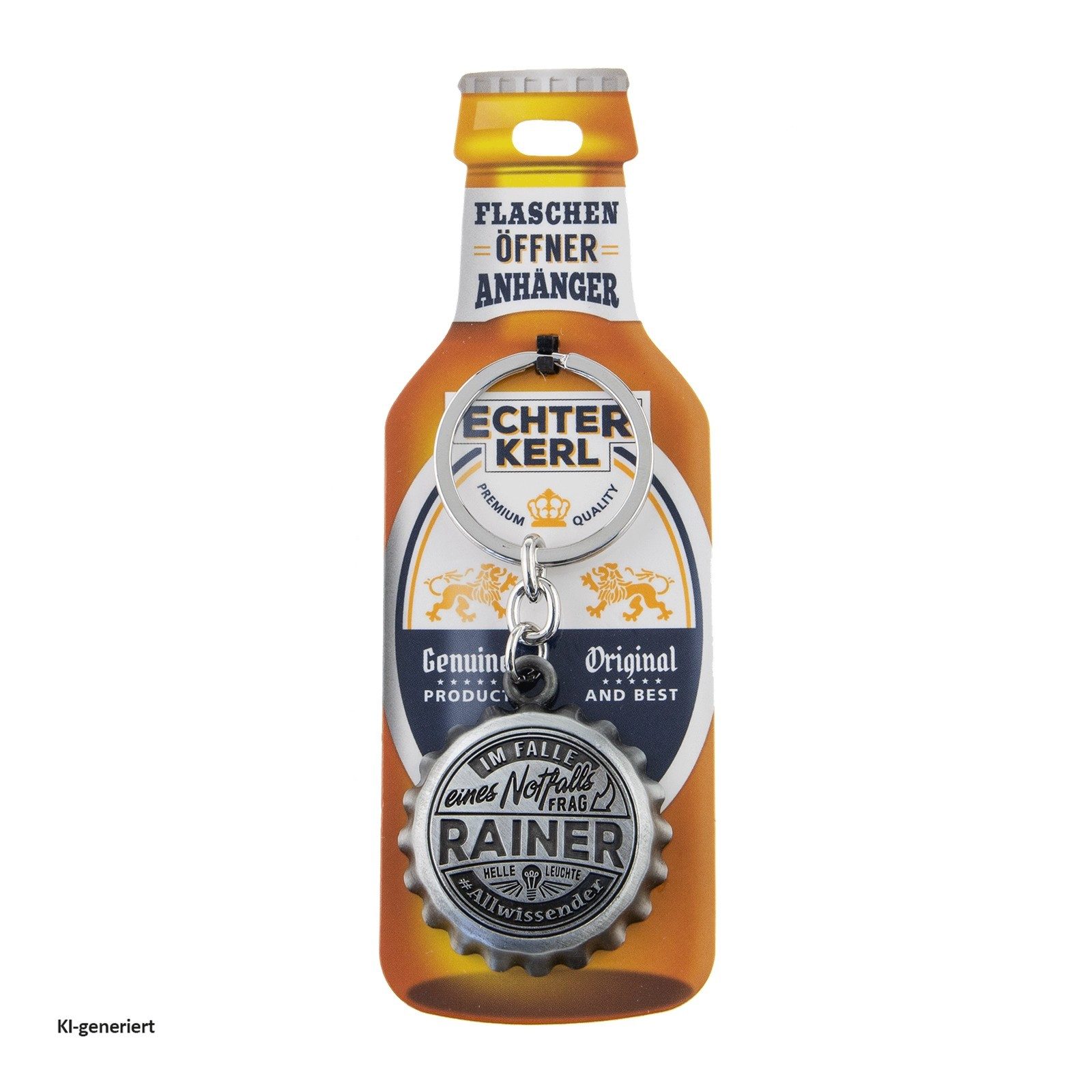 HTI-Living Flaschenöffner Echter Kerl Flaschenöffner Rainer (Stück, 1-tlg., 1 Flaschenöffner), Geschenkidee