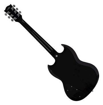 Shaman E-Gitarre DCX-100 - Double Cut-Bauweise - Mahagoni Hals - Macassar-Griffbrett, Komplett Set inkl. Verstärker, Koffer, Ledergurt