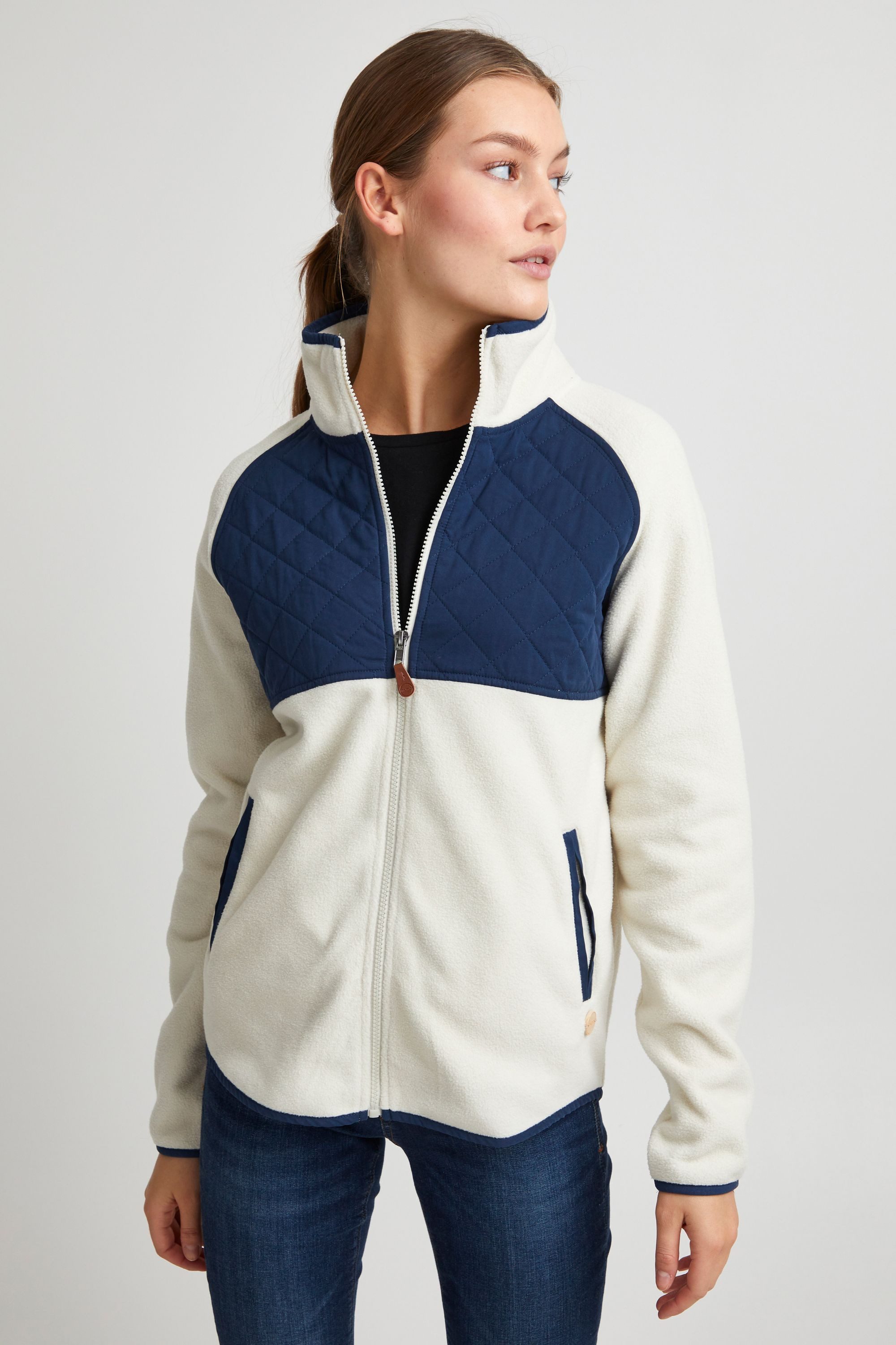 OXMO Kapuzensweatjacke OXMalin Fleece Übergangsjacke mit Steppmuster günstig online kaufen