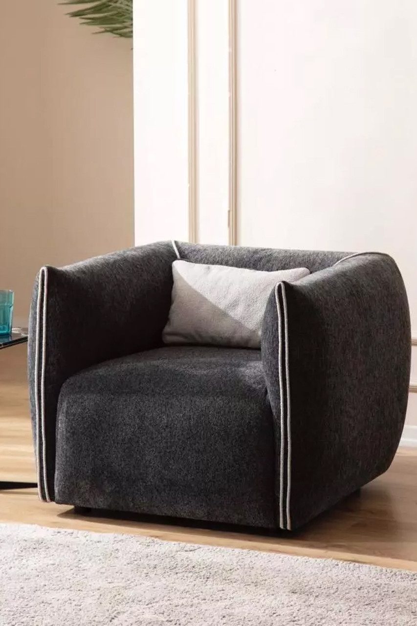 Xlmoebel Sessel Bezug aus Stoff für eleganten Einsitzer im Wohnzimmer, Hergestellt in Europa