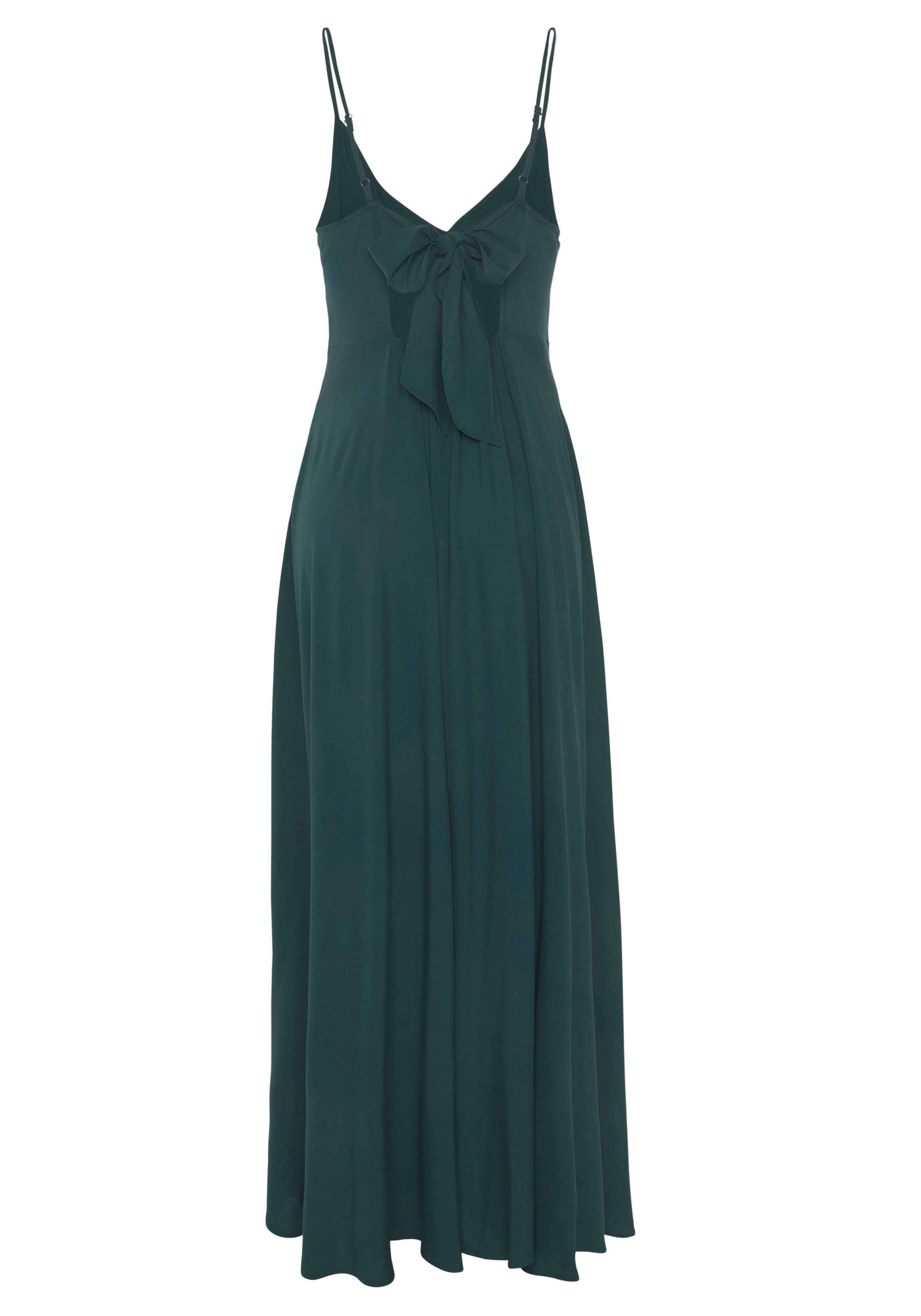 LASCANA Maxikleid Cut-Out am Rücken aus leichter Webware Elegantes Sommerkleid, Spaghettikleid, Viskosekleid, festlich – Bild 4 von 5