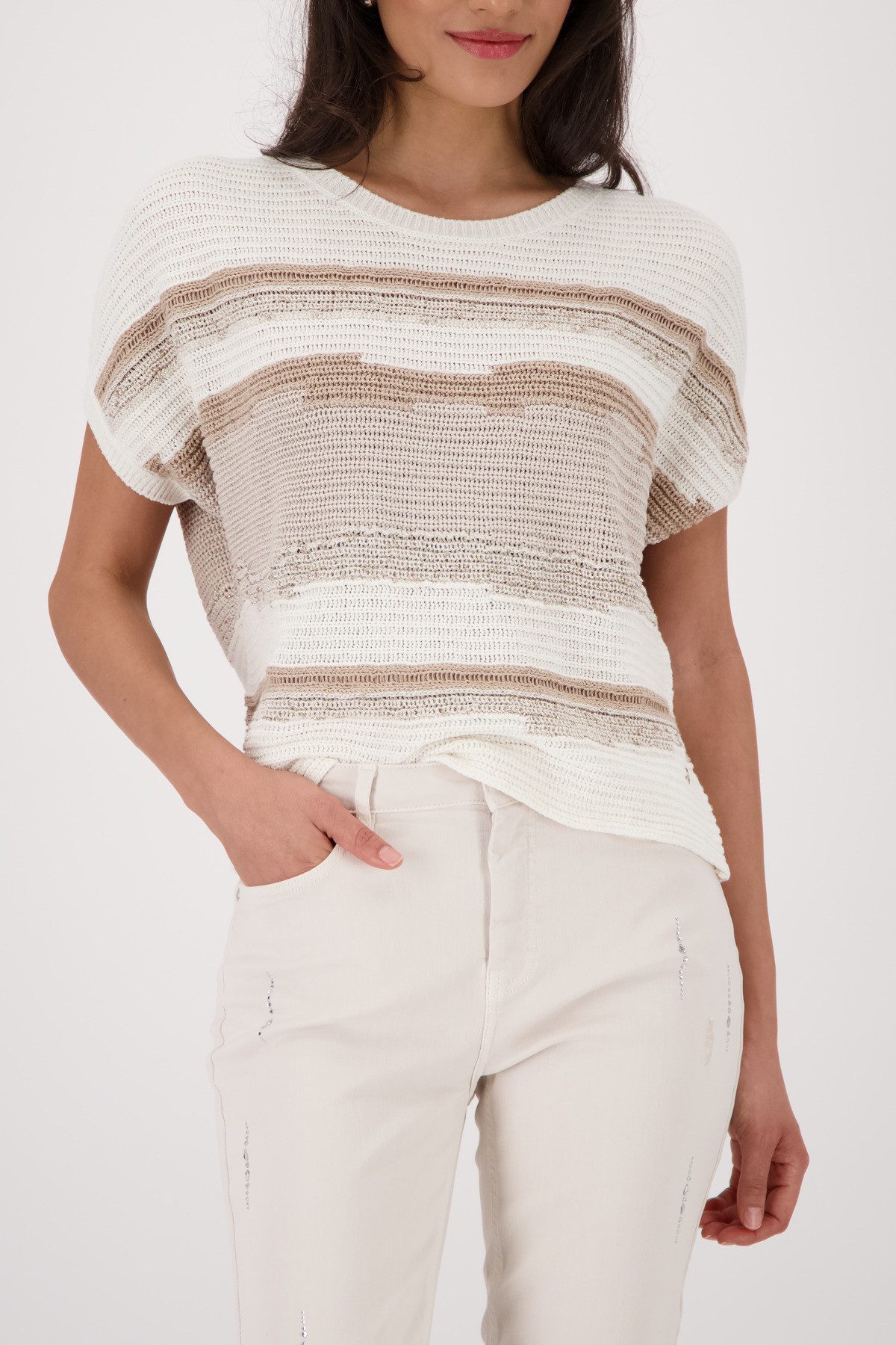 Monari Kurzarmpullover günstig online kaufen