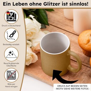 22Feels Tasse, Keramik, Glitzertasse, Made in Germany