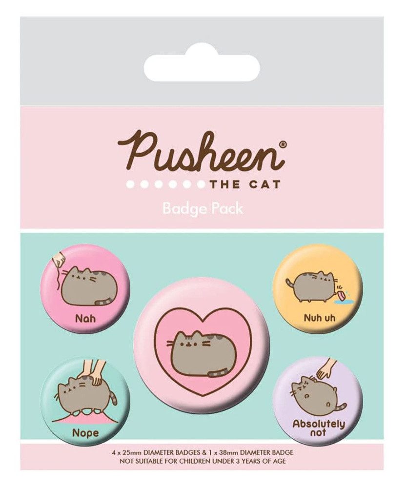 Pyramid International Anstecknadel Pusheen Ansteck-Buttons 5er-Pack Pusheen Nah