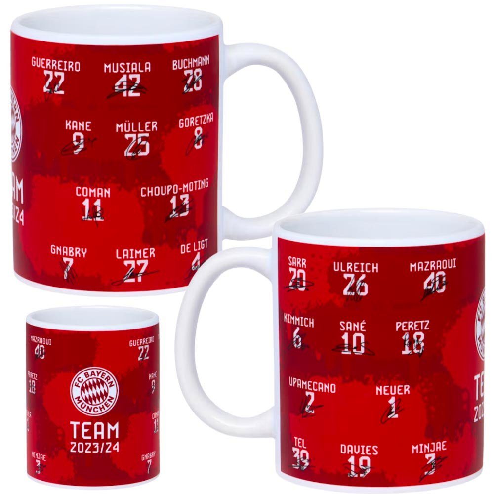 FC Bayern München Tasse Unterschriften 2023 / 2024, Keramik