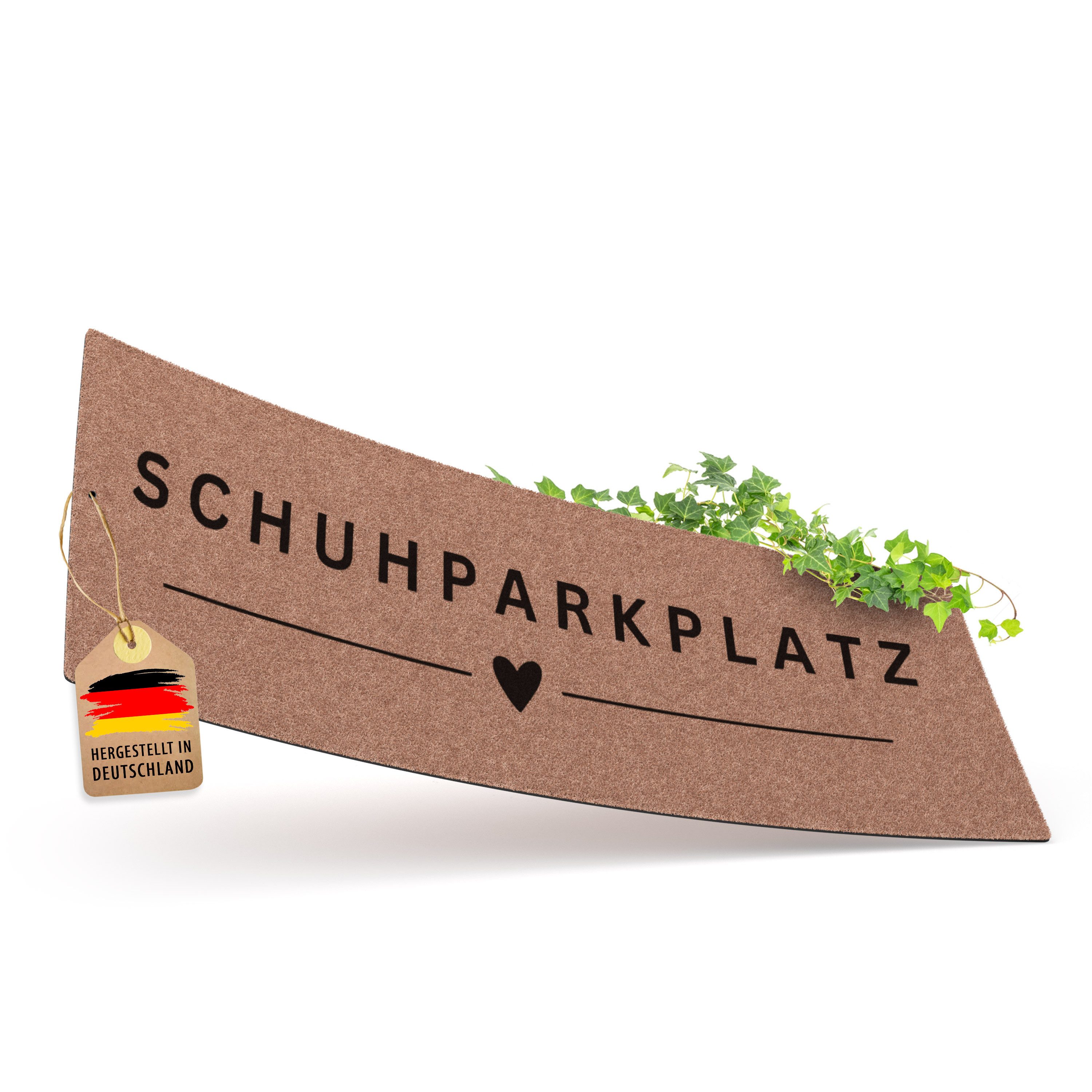 ElbFuchs Fußmatte Schuhparkplatz, Waschbare & Rutschfeste Indoor-Schuhmatte, Schmutzfangmatte für Flur & Eingang